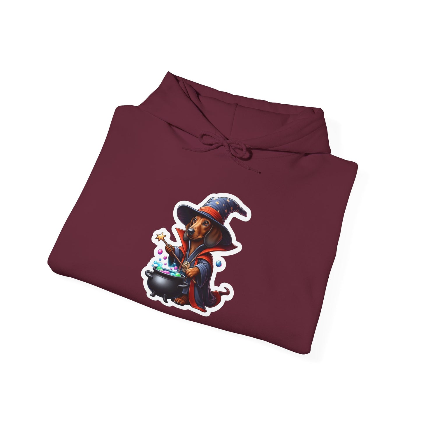 Dachshund Wizard Unisex Hoodie – Bewitching Dog Graphic