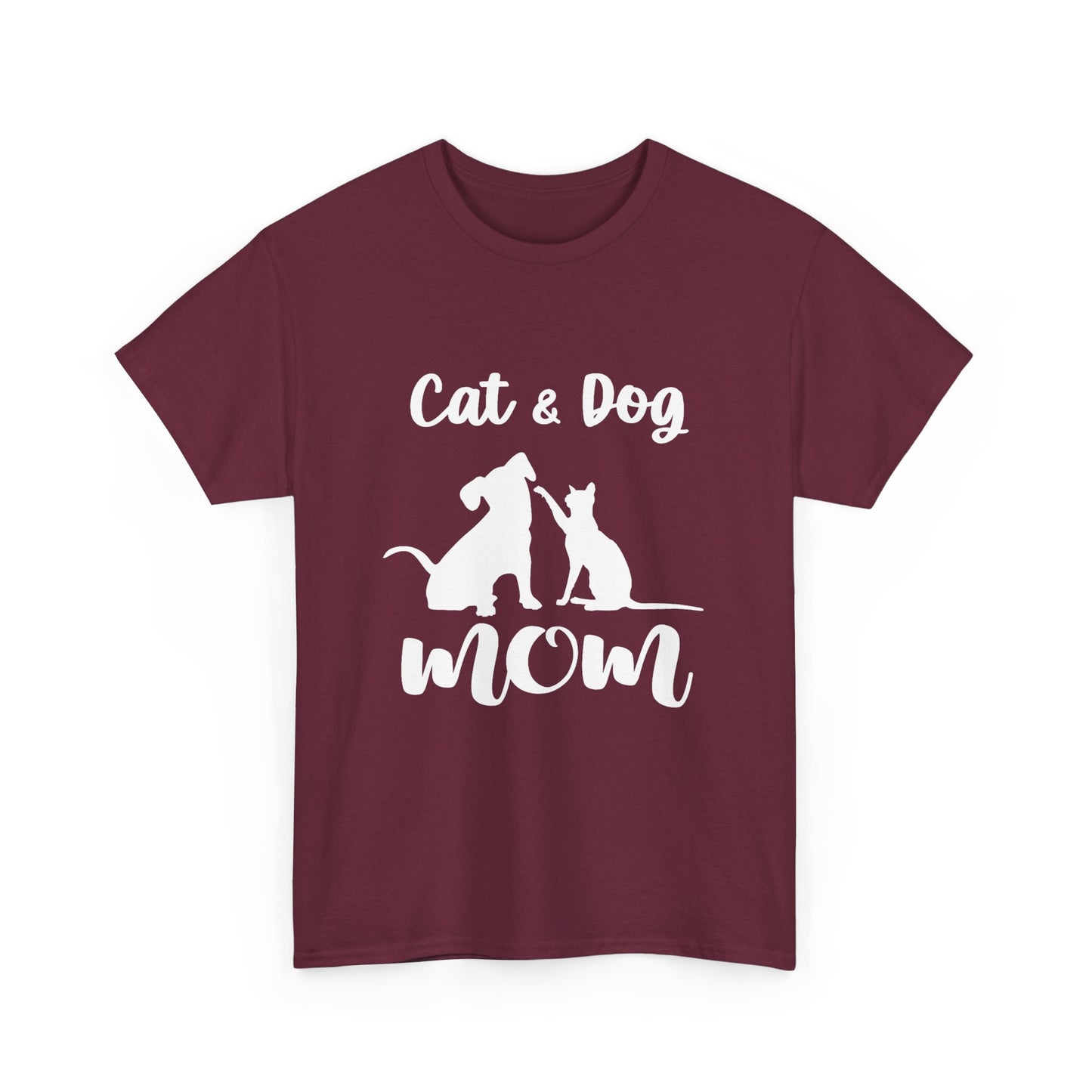 Cat & Dog Mom Cotton T-Shirt - Perfect for Pet Lovers