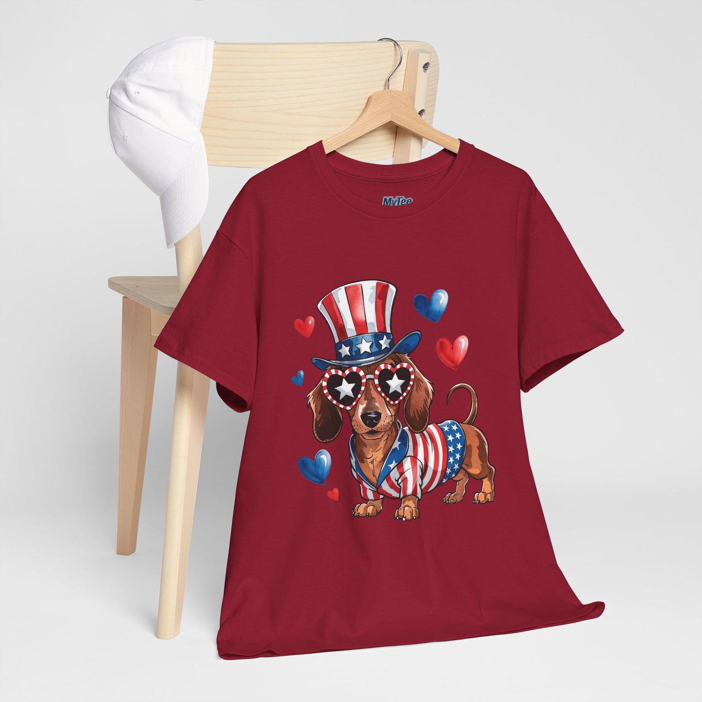 Patriotic Dachshund Unisex T-Shirt | Dog Lover Gift, July 4th Celebration