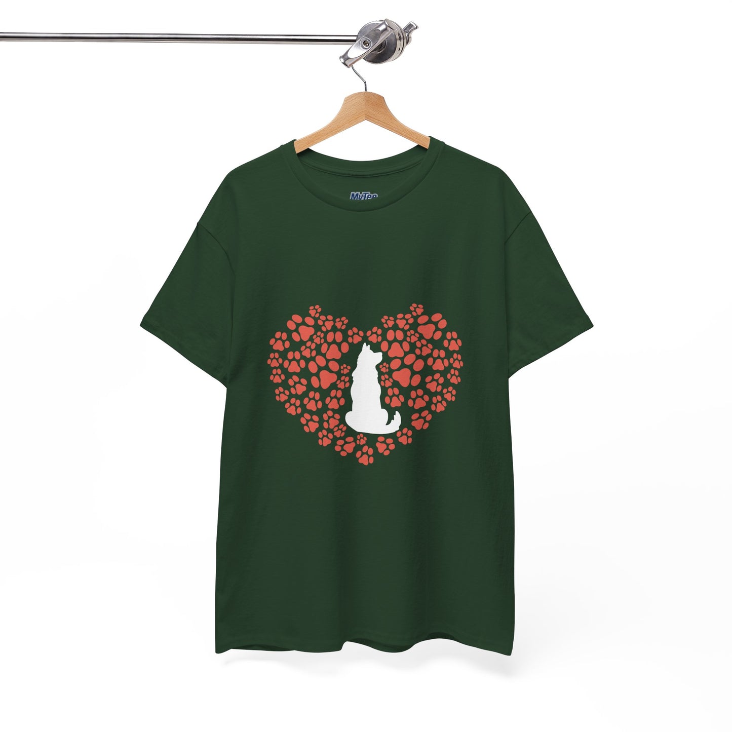 Dog Lover's Heart - Unisex Cotton Tee