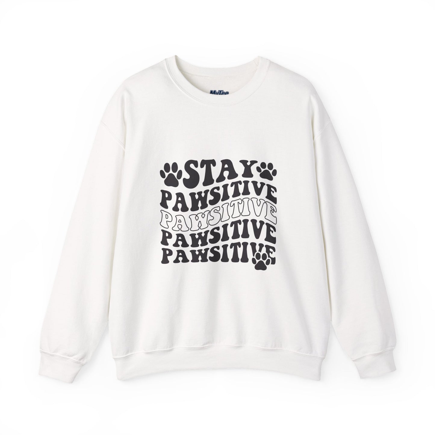 Stay Pawsitive Unisex Heavy Blend Crewneck Sweatshirt