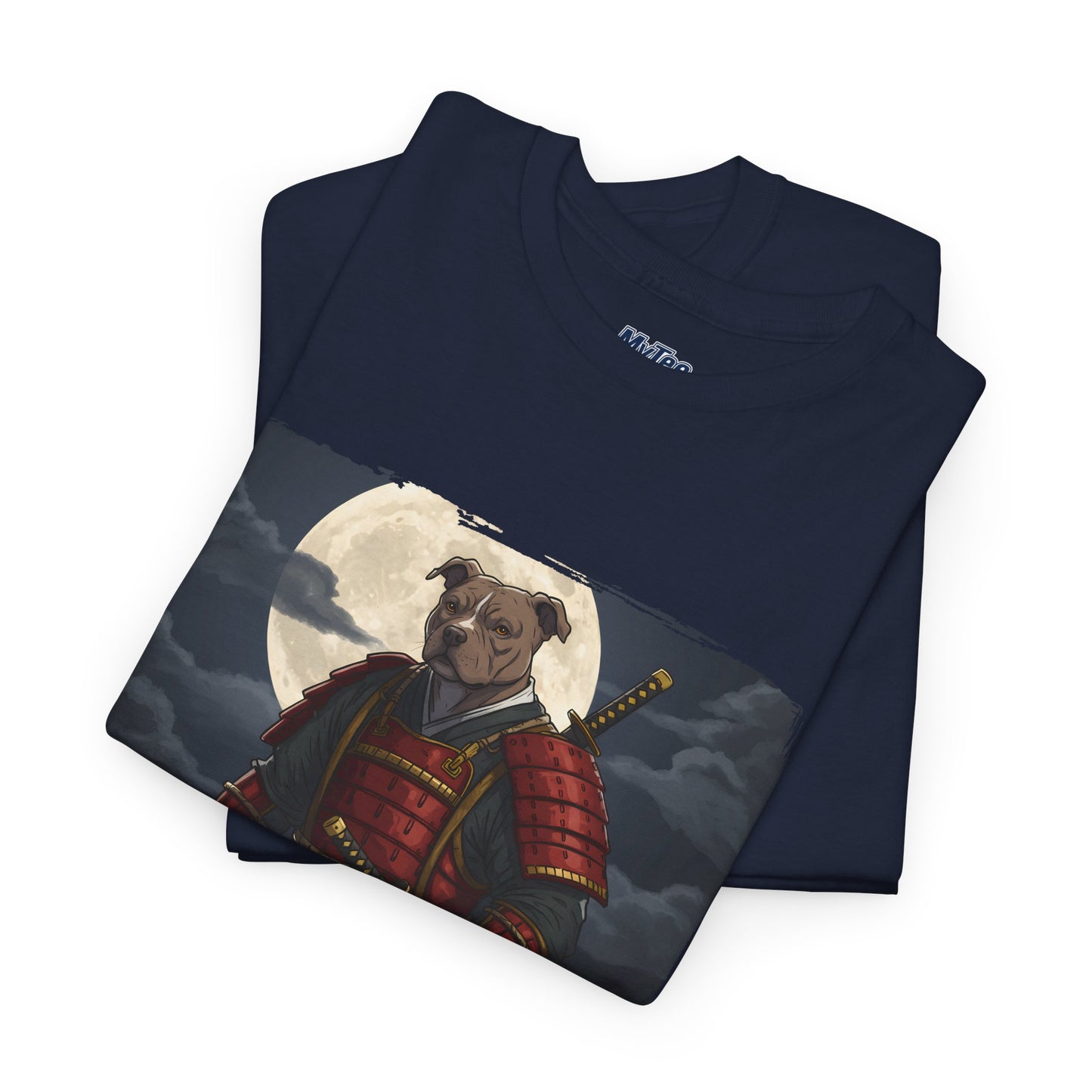 Pitbull Samurai Warrior Unisex Heavy T-Shirt,Tee | Graphic Tee For Anime Lovers