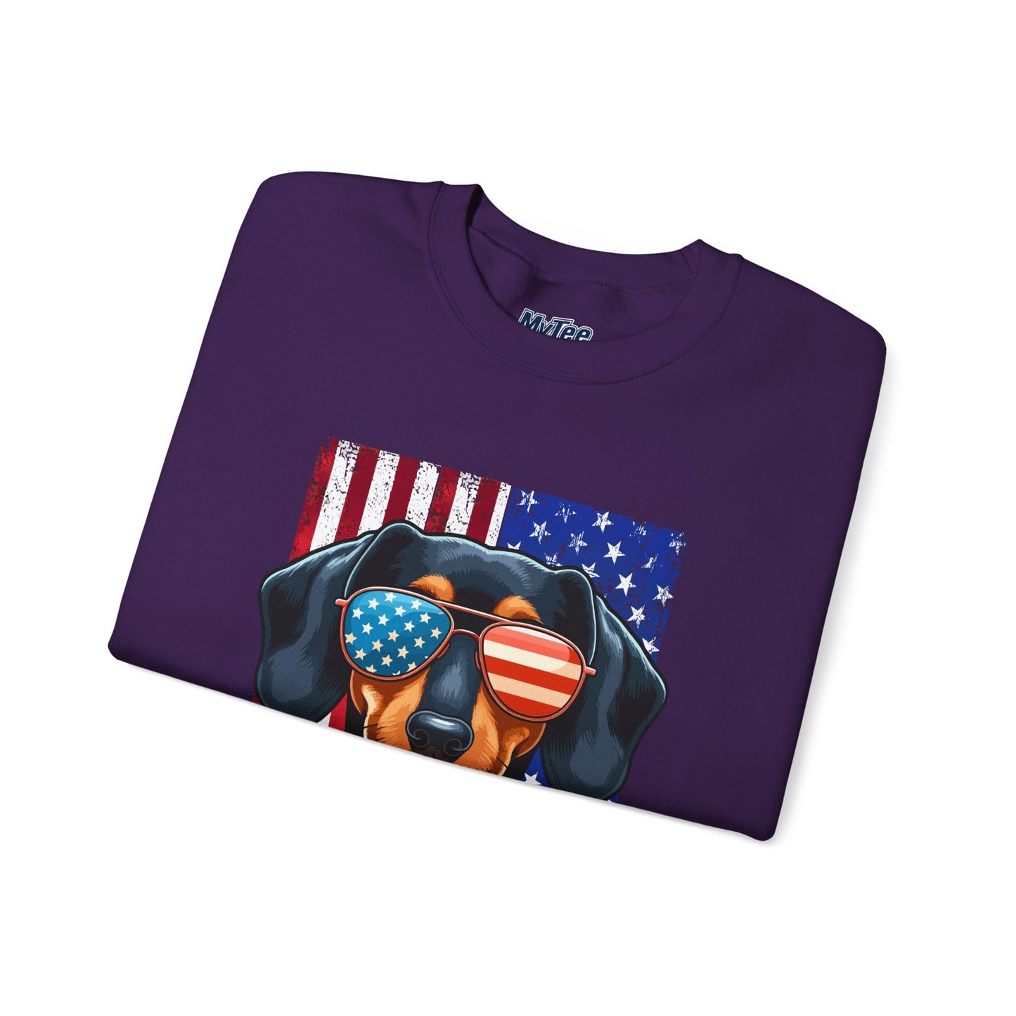 Patriotic Dachshund Flag Shades Unisex Sweatshirt