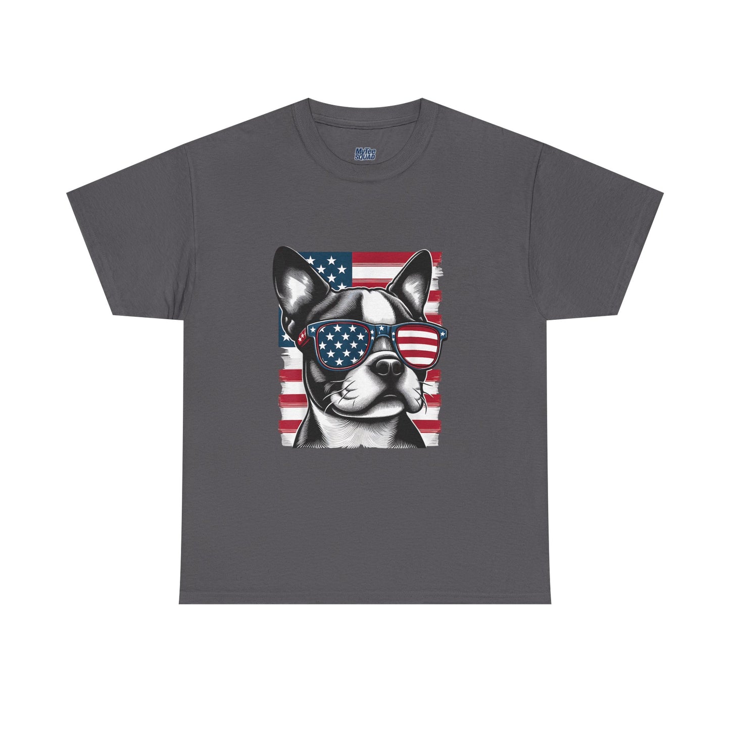Patriotic Boston Terrier with Sunglasses Unisex T-Shirt