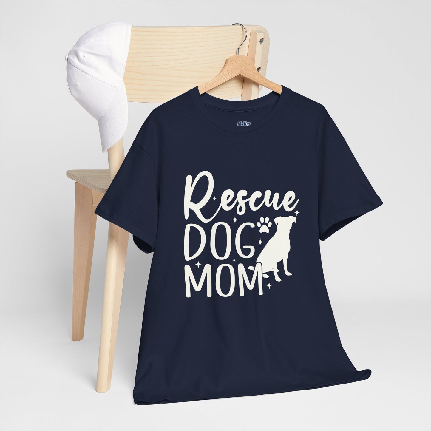 Rescue Dog Mom Cotton T-Shirt | Dog Lover
