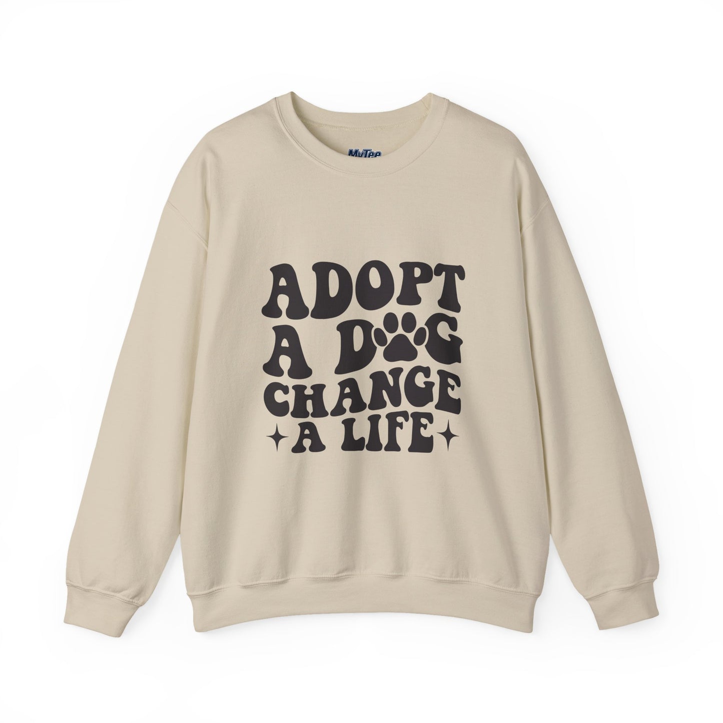 Adopt A Dog Change A Life Crewneck Sweatshirt