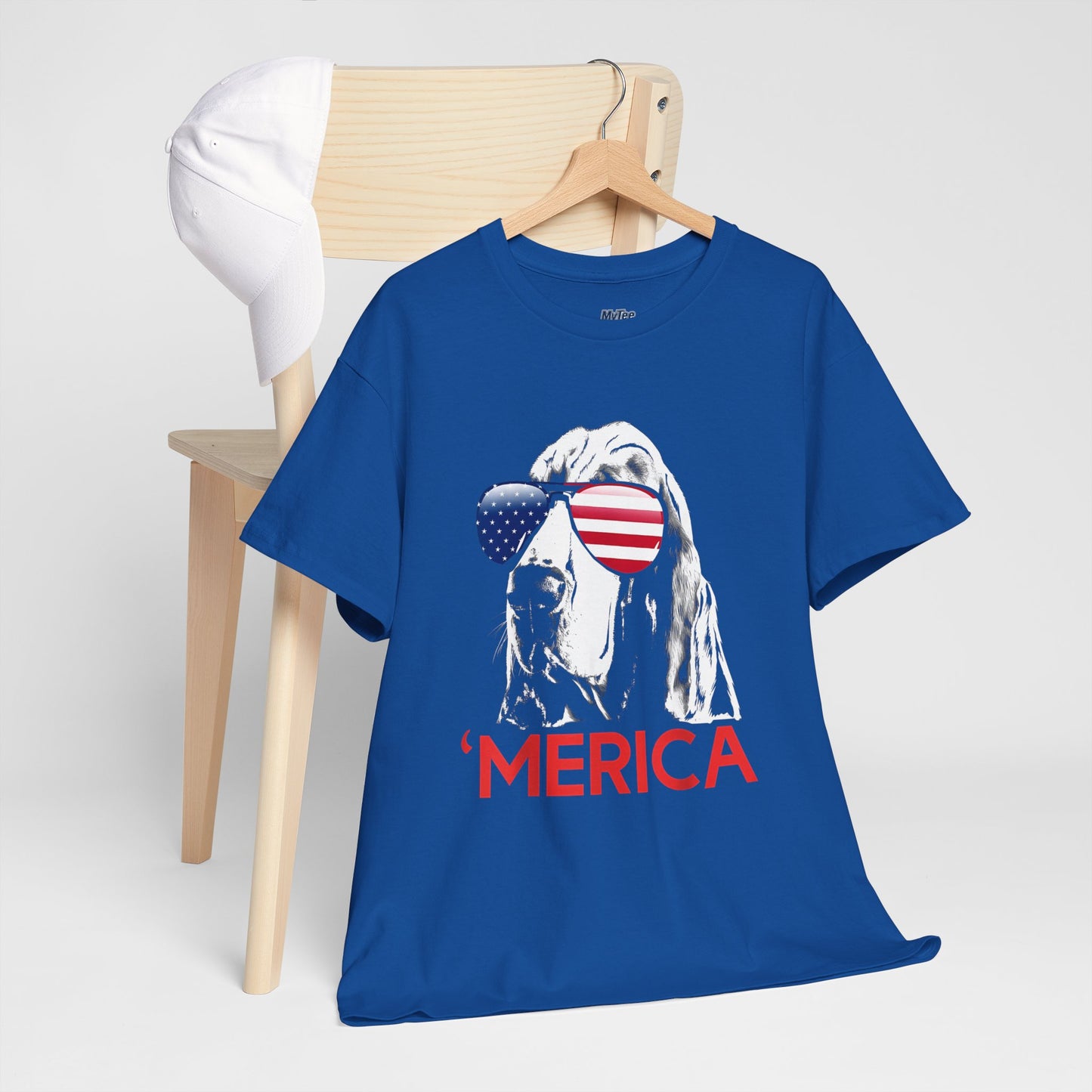 Patriotic Basset Hound With Sunglasses Unisex T-Shirt