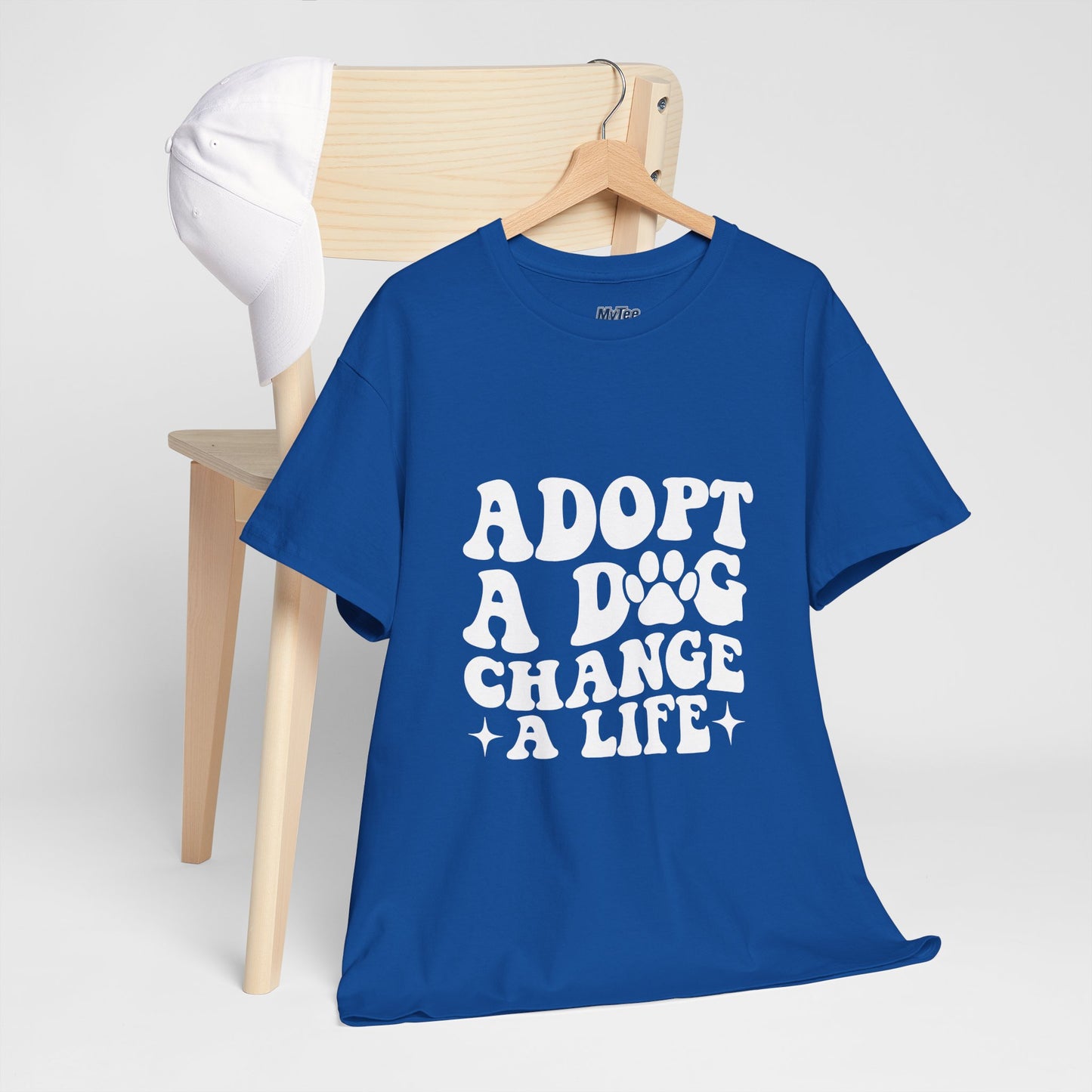 Adopt a Dog Change a Life Cotton T-Shirt - Perfect for Animal Lovers