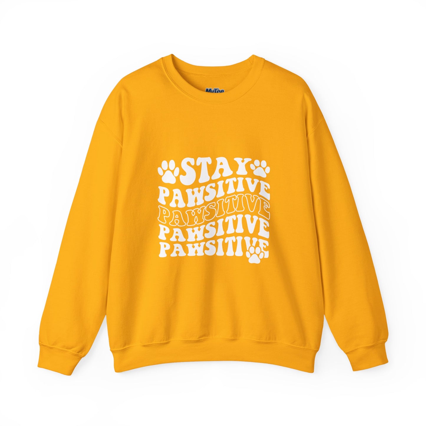 Stay Pawsitive Unisex Heavy Blend Crewneck Sweatshirt