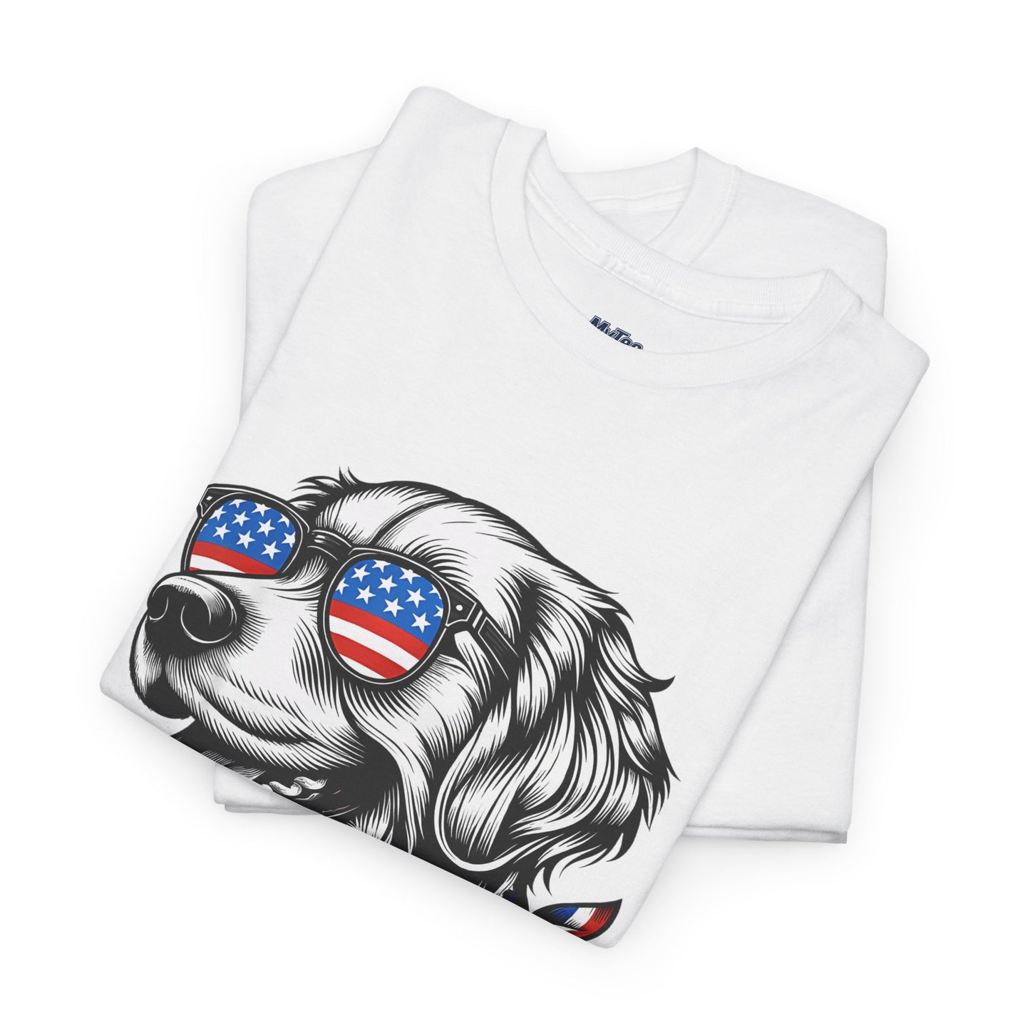 Patriotic Golden Retriever With Sunglasses Unisex T-Shirt