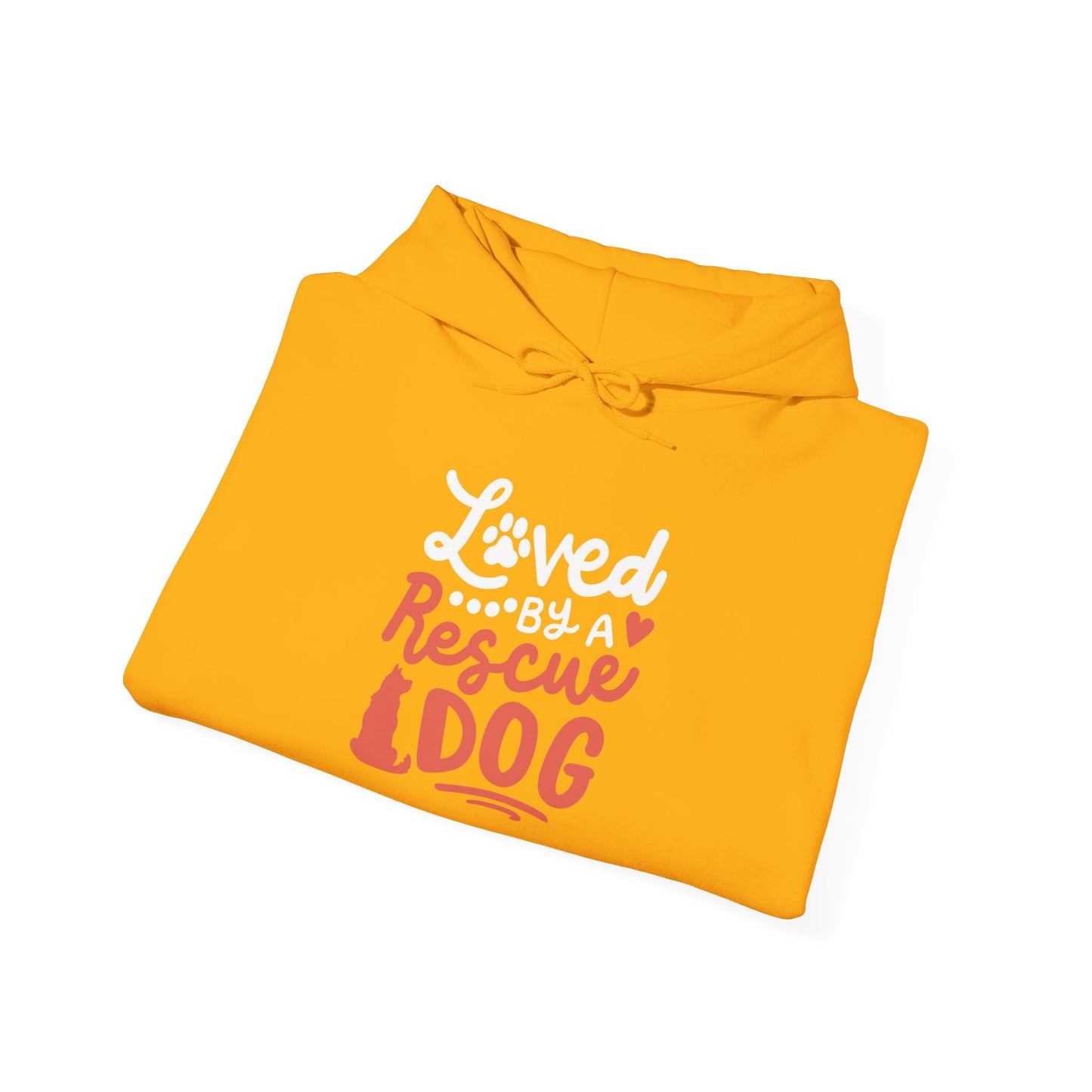 Loved By A Rescue Dog Hoodie | Pet Lover Gift, Fur Mom Hoodie, Pet Dad Apparel