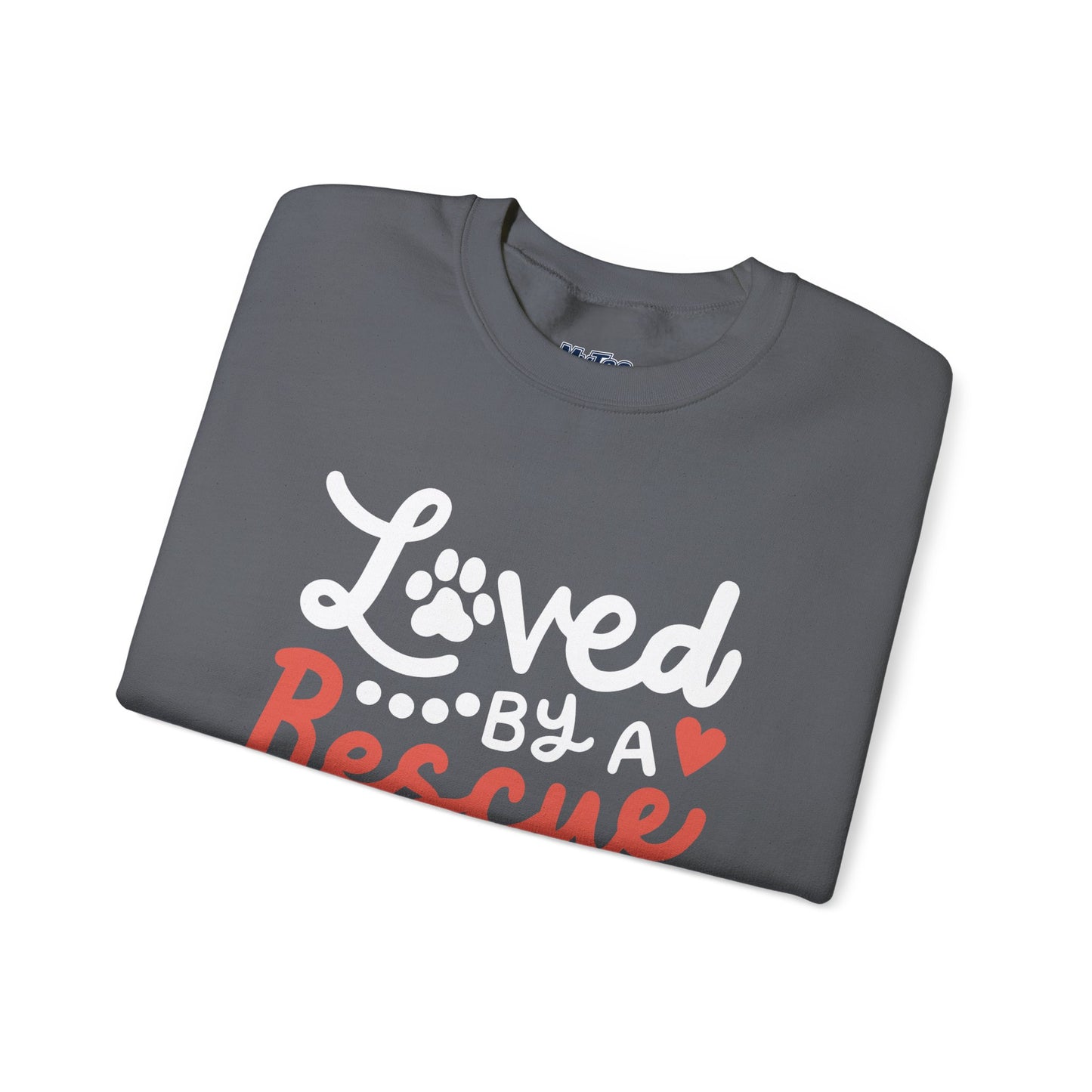Loved By A Rescue Dog Sweatshirt | Animal Lover Gift, Cozy Crewneck