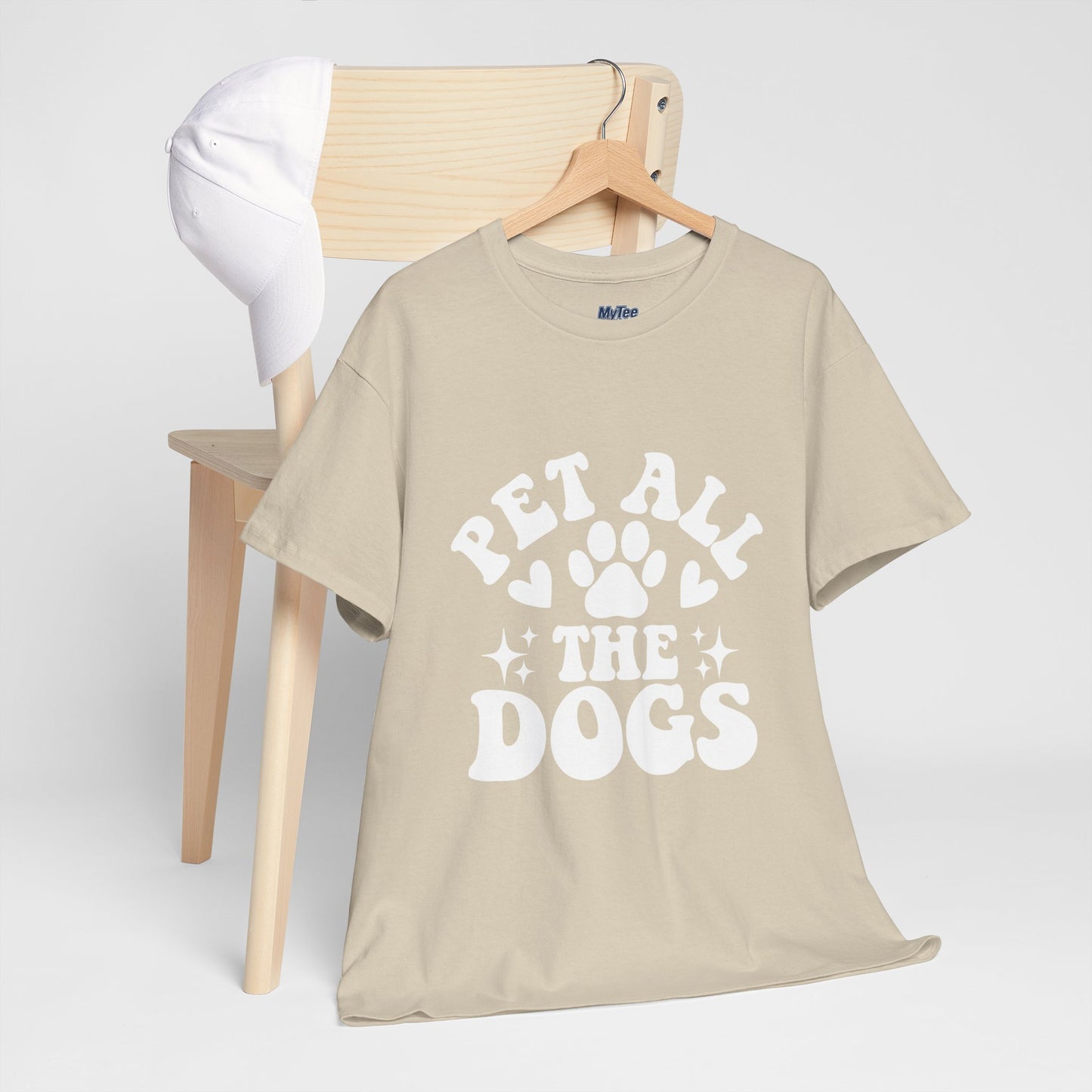 Pet All the Dogs Cotton T-Shirt, Dog Lover Tee