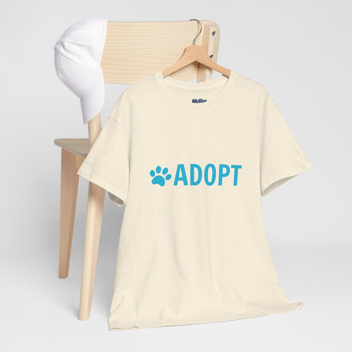 Adopt Unisex Heavy Cotton Tee | Perfect for Animal Lovers, Pet Adoption Events