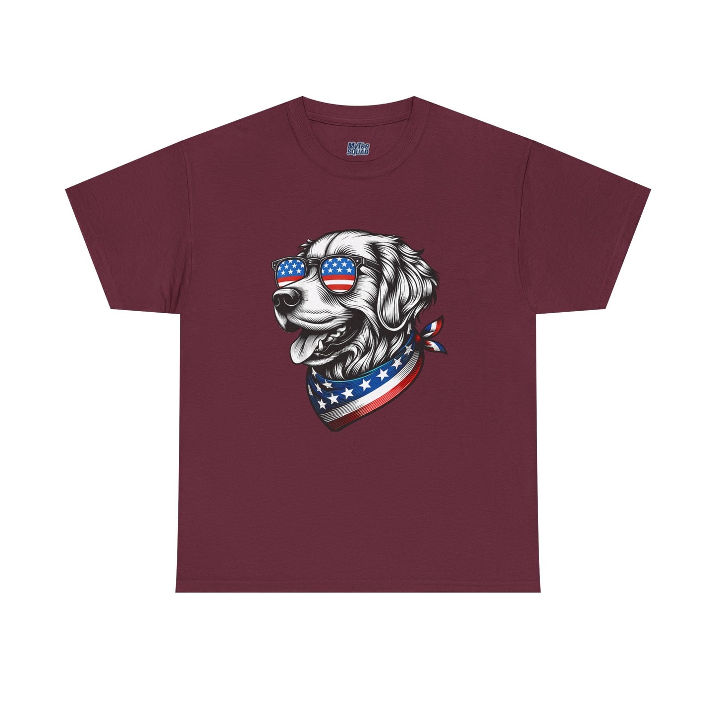 Patriotic Golden Retriever With Sunglasses Unisex T-Shirt