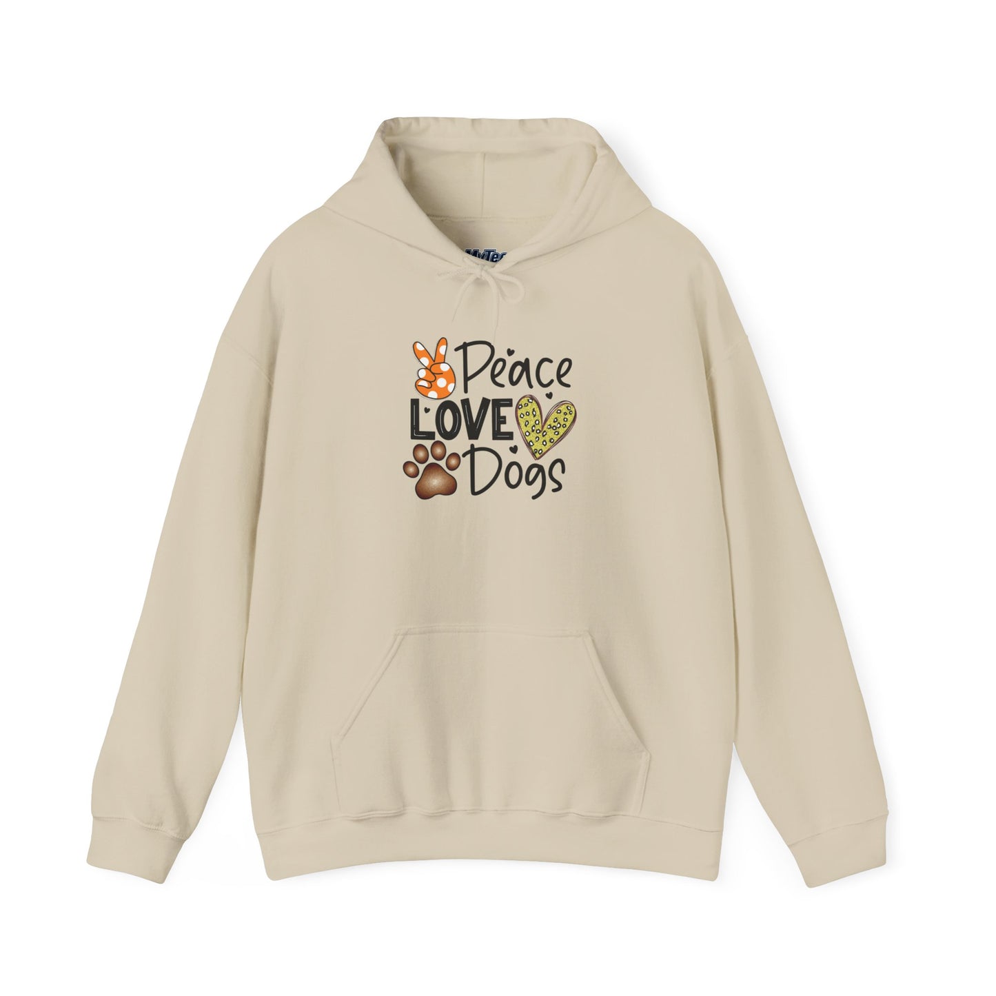 Peace Love Dogs Hoodie - Animal Enthusiasts, Casual Wear, Everyday Comfort