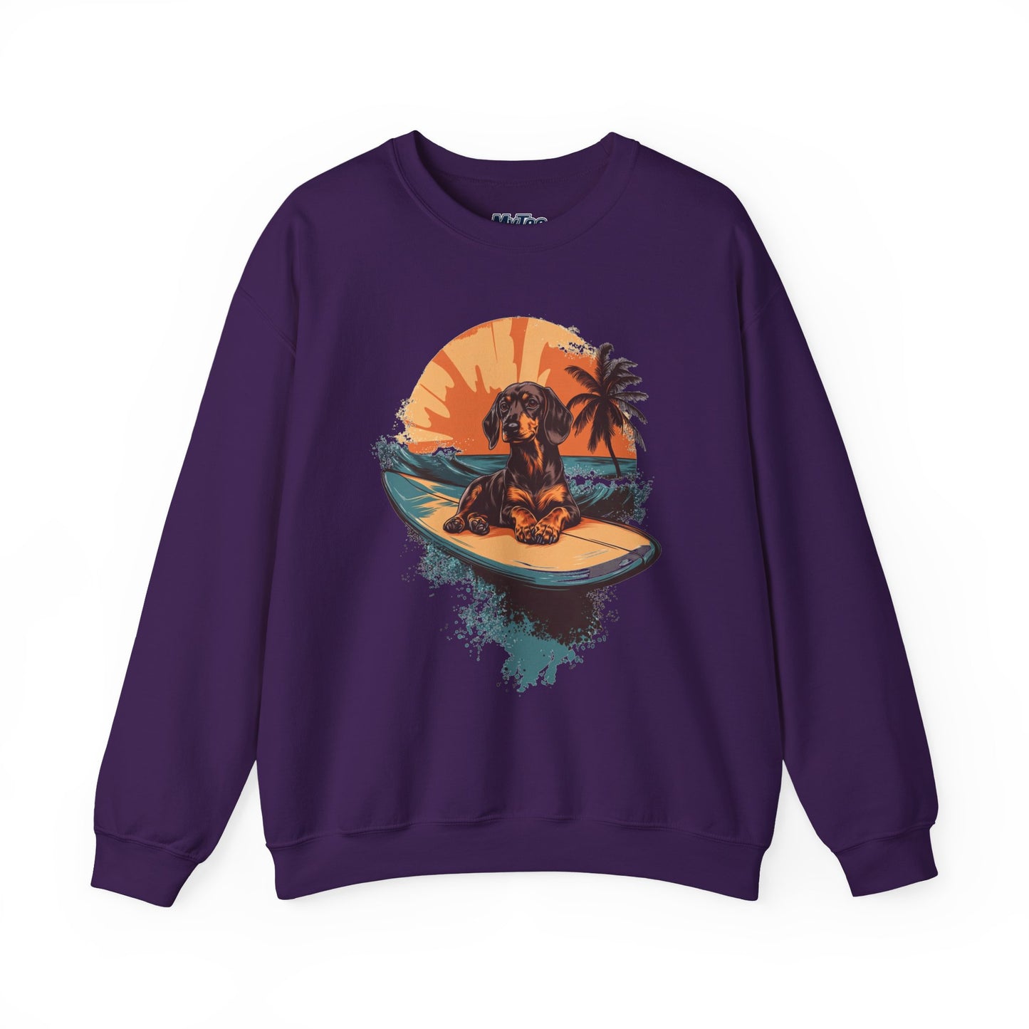 Dachshund Beach Bum Unisex Sweatshirt – Cozy Coastal Dog Graphic