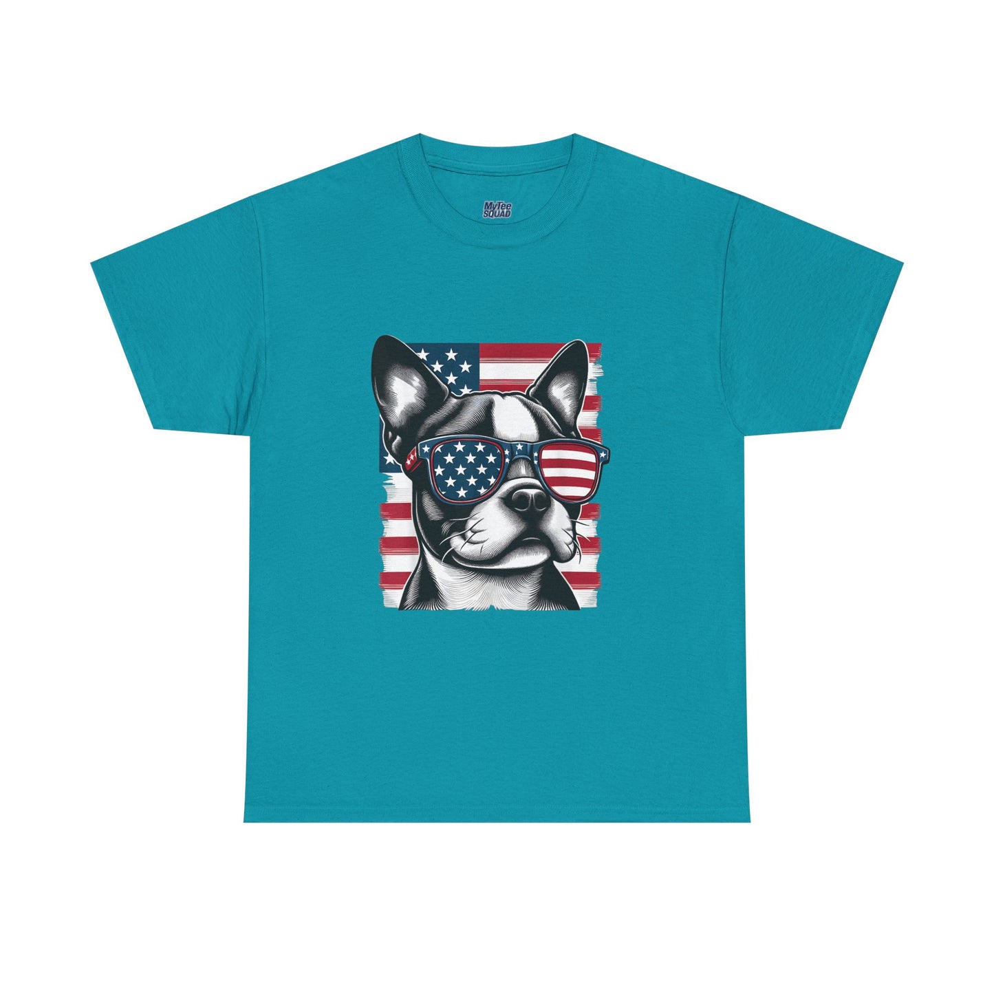 Patriotic Boston Terrier with Sunglasses Unisex T-Shirt