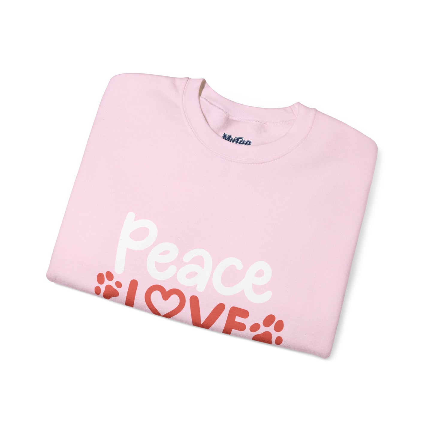 Peace Love Rescue Crewneck Sweatshirt | Pullover for Animal Lovers