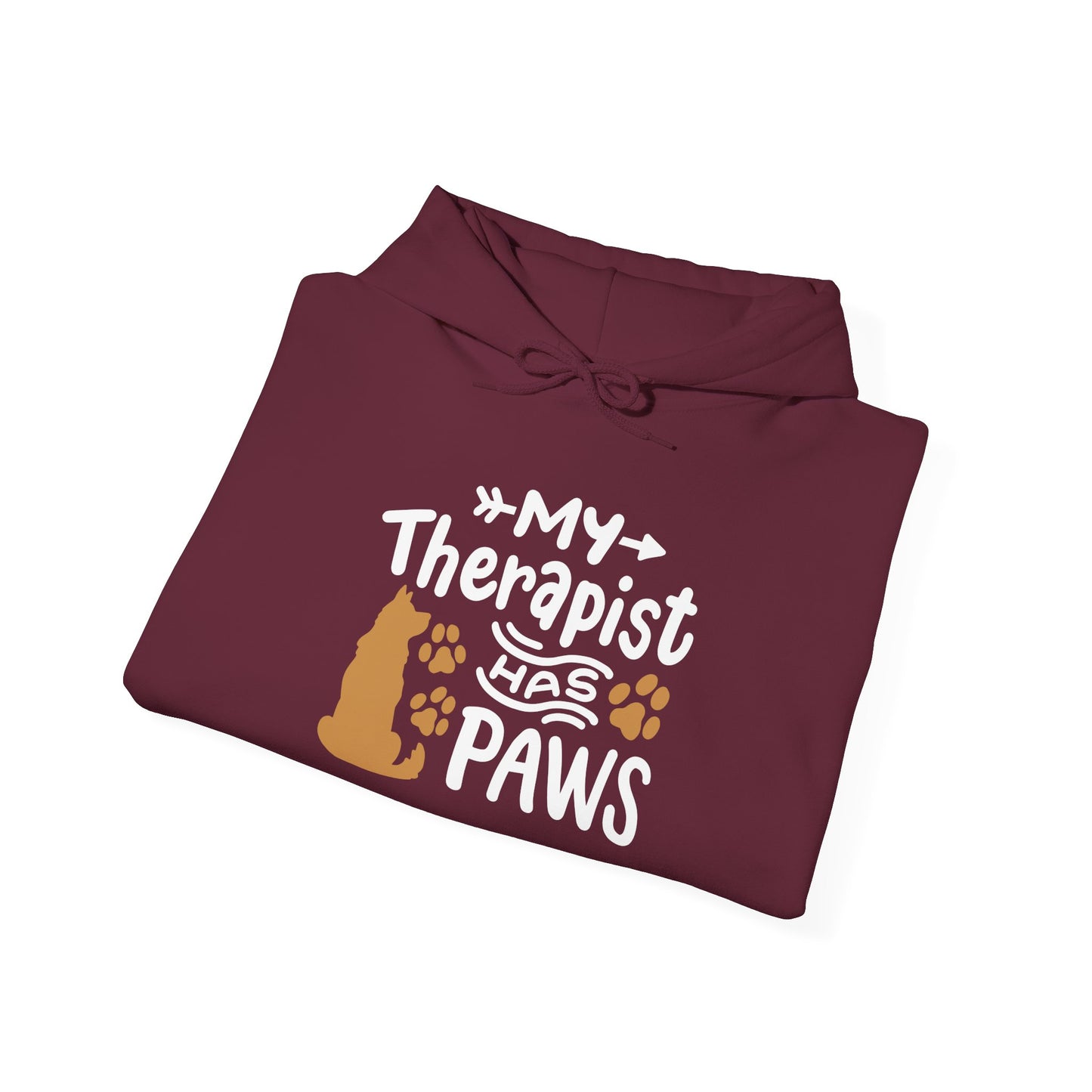 My Therapist Has Paws Pet Lover Hoodie | Animal Therapy Gift