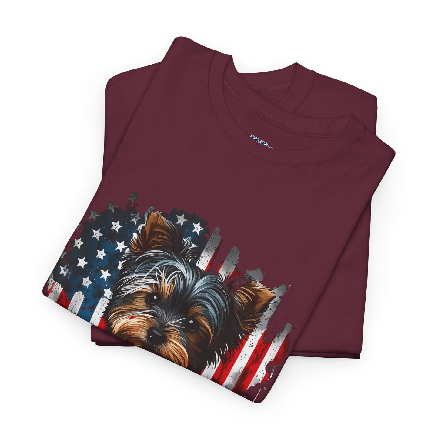 Patriotic American Yorkshire Terrier With sunglasses Unisex T-Shirt