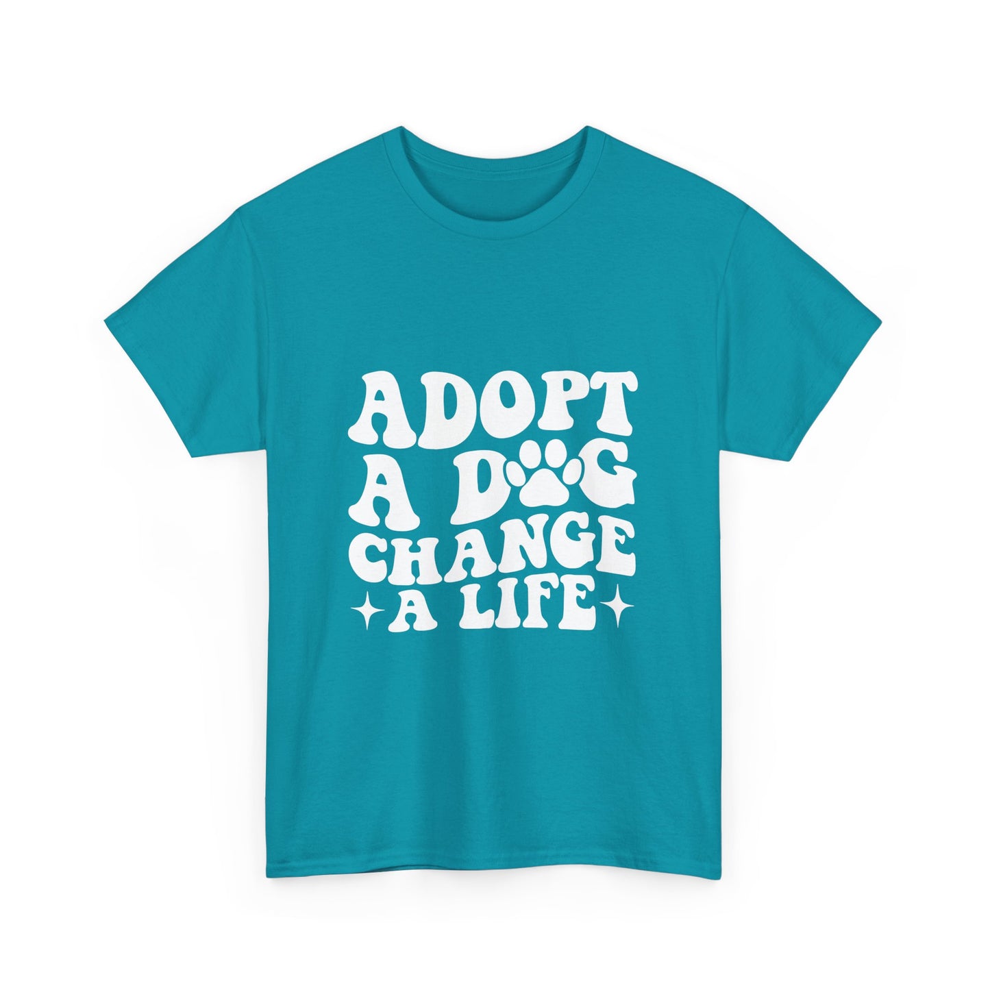 Adopt a Dog Change a Life Cotton T-Shirt - Perfect for Animal Lovers