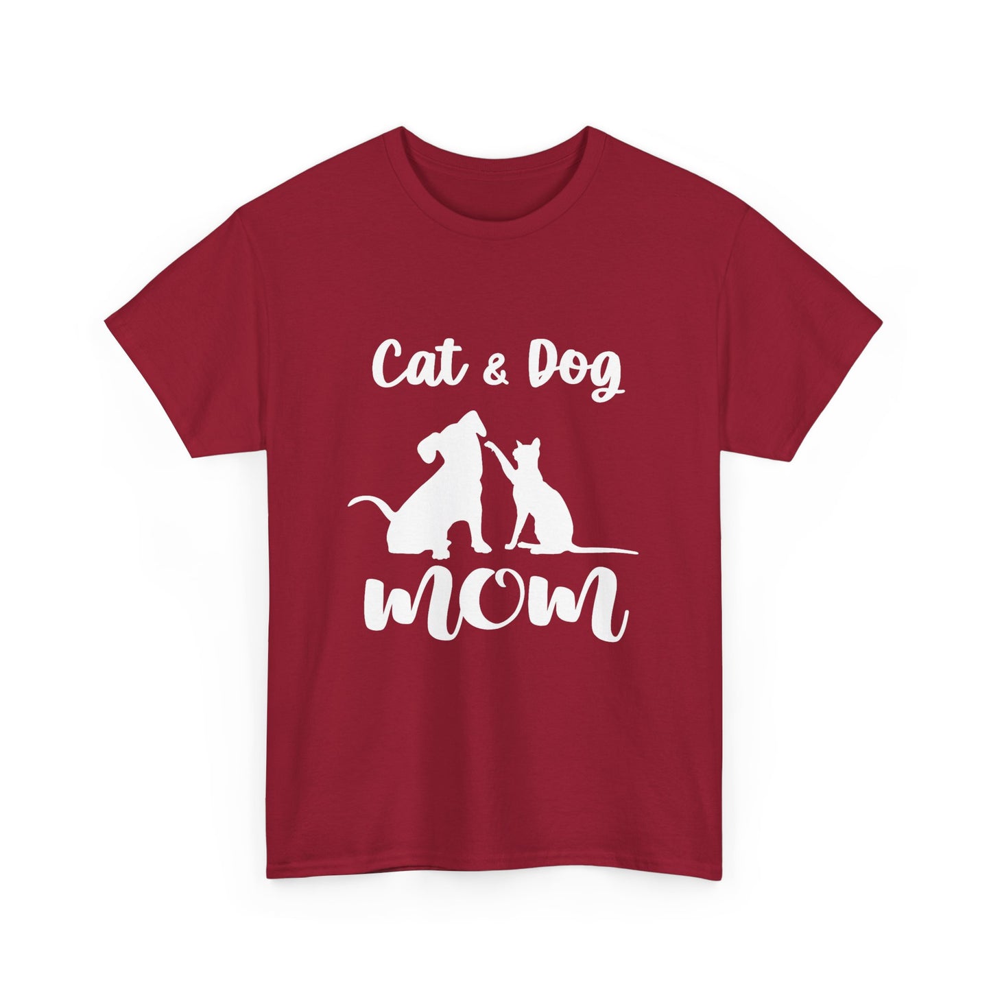 Cat & Dog Mom Cotton T-Shirt - Perfect for Pet Lovers