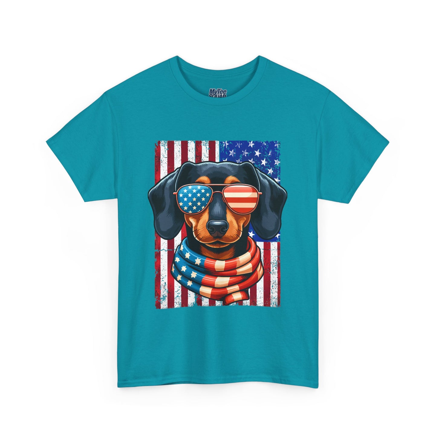Patriotic Dachshund Dog Flag Shades Unisex T-Shirt