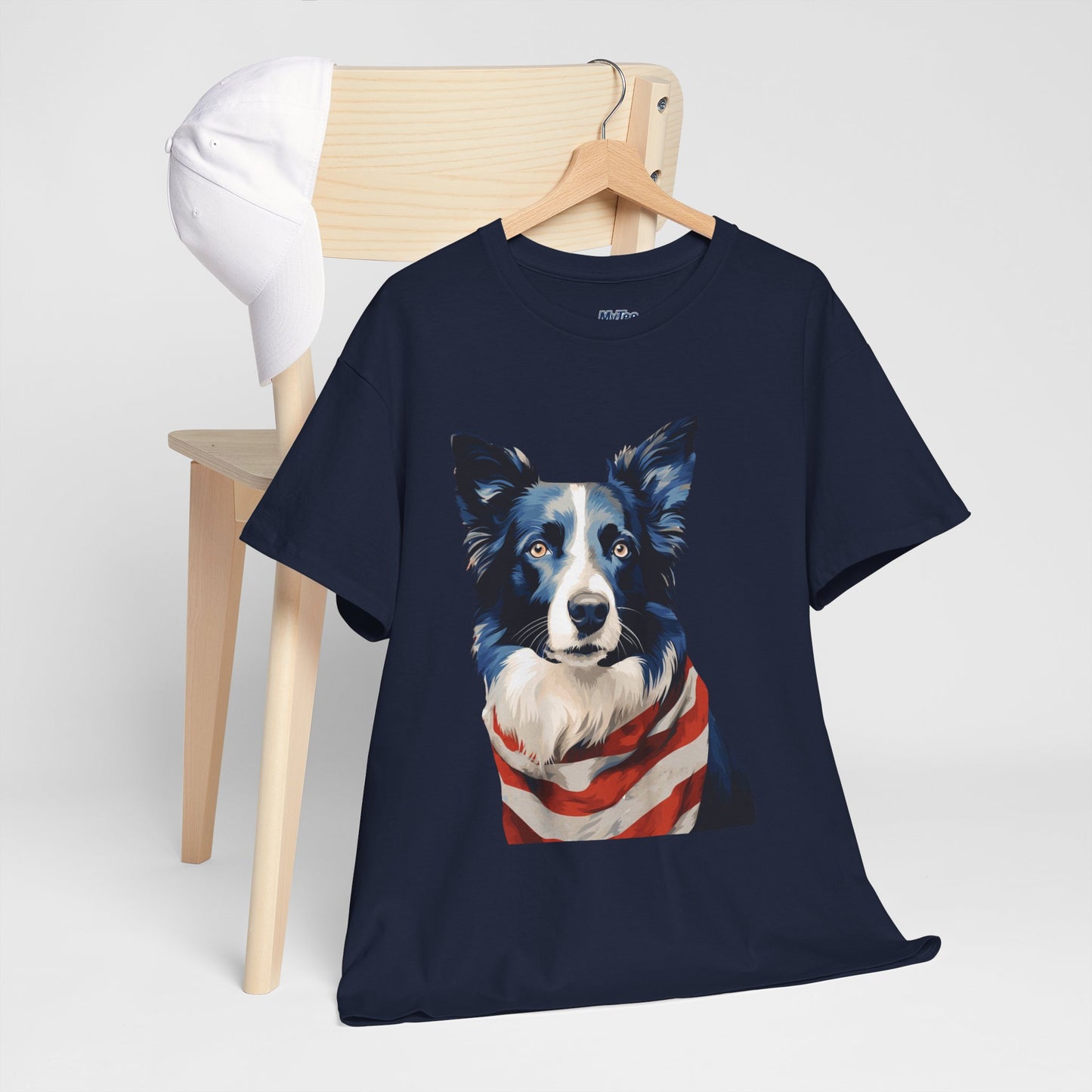 Patriotic Border Collie Unisex T-Shirt