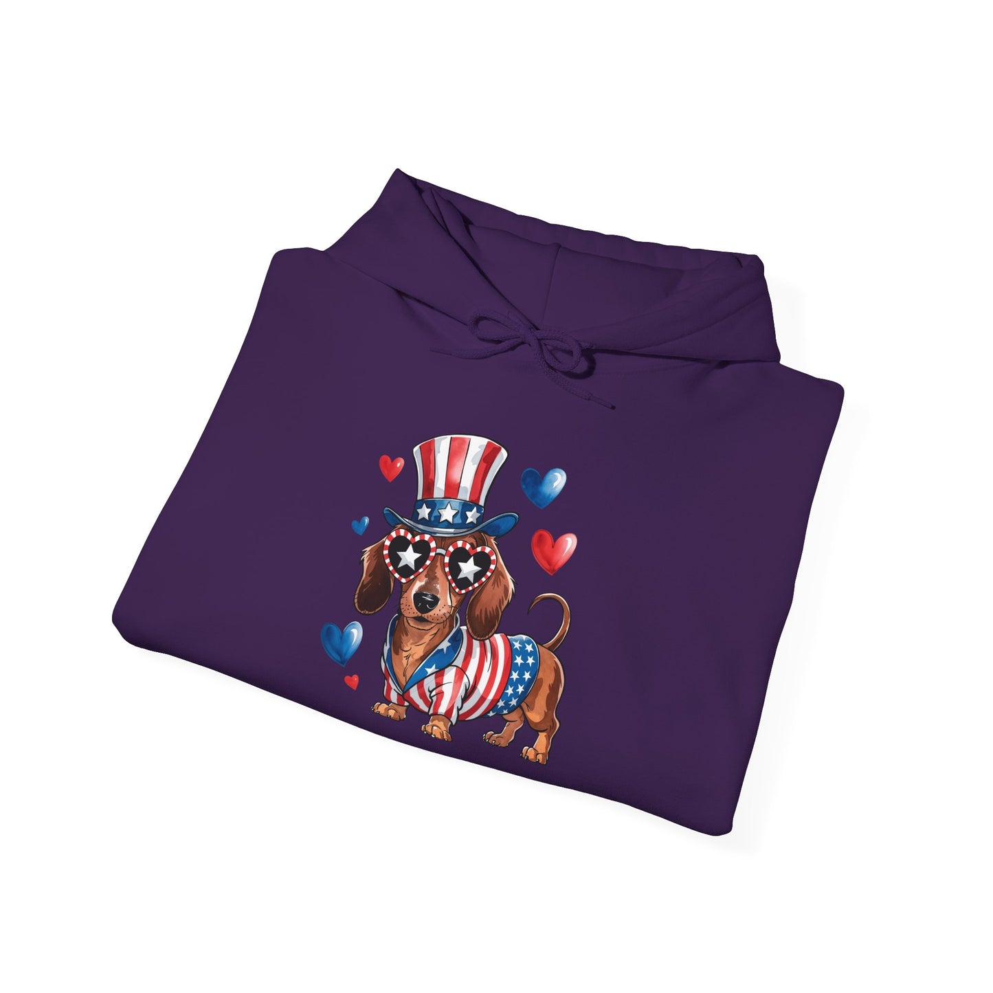 Patriotic Dachshund Unisex Hoodie - Perfect For 4th Of July