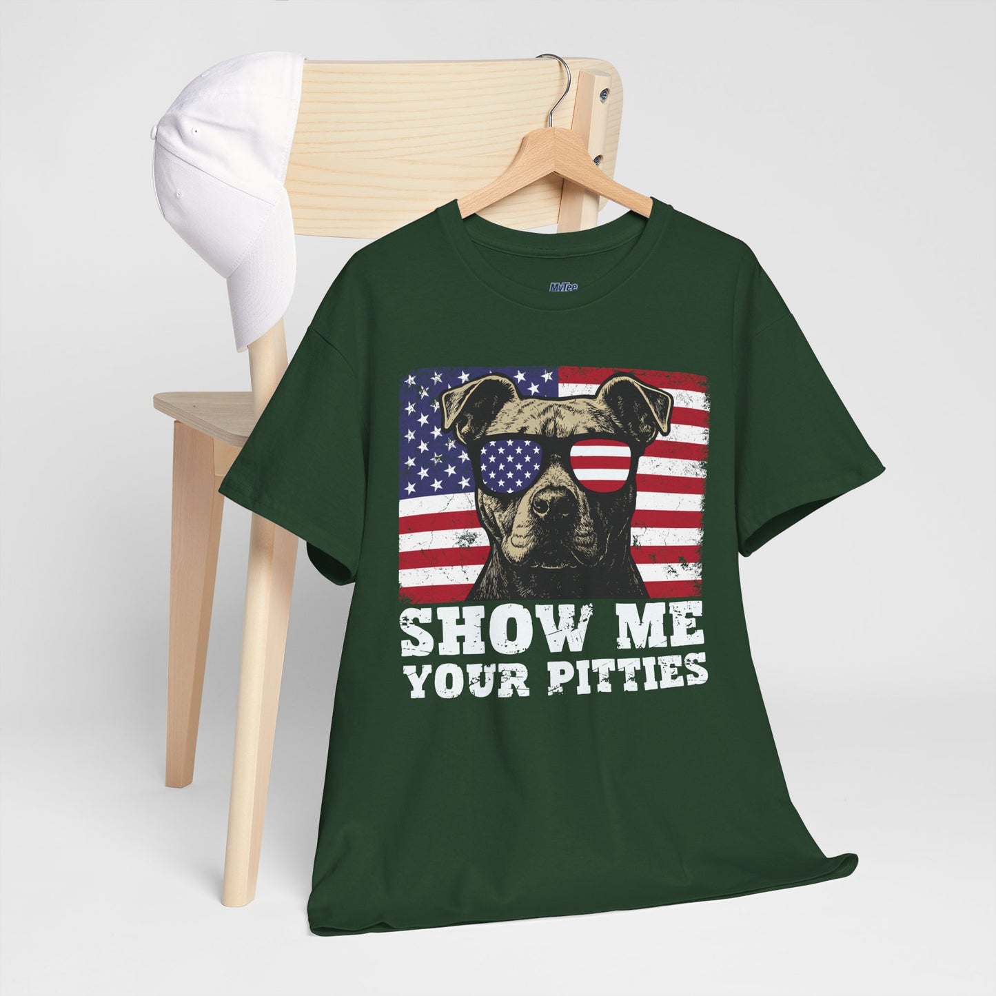 Show Me Your Pitties Patriotic Pitbull Unisex T-Shirt