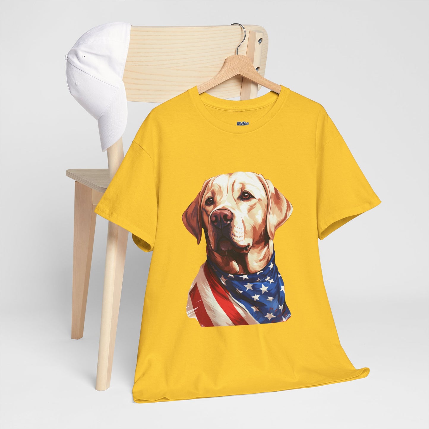 Patriotic Labrador In Stars & Stripes Unisex T Shirts