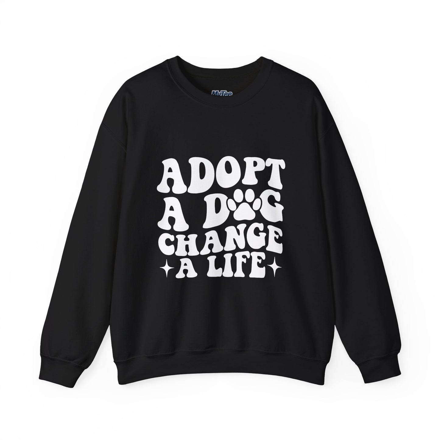 Adopt A Dog Change A Life Crewneck Sweatshirt