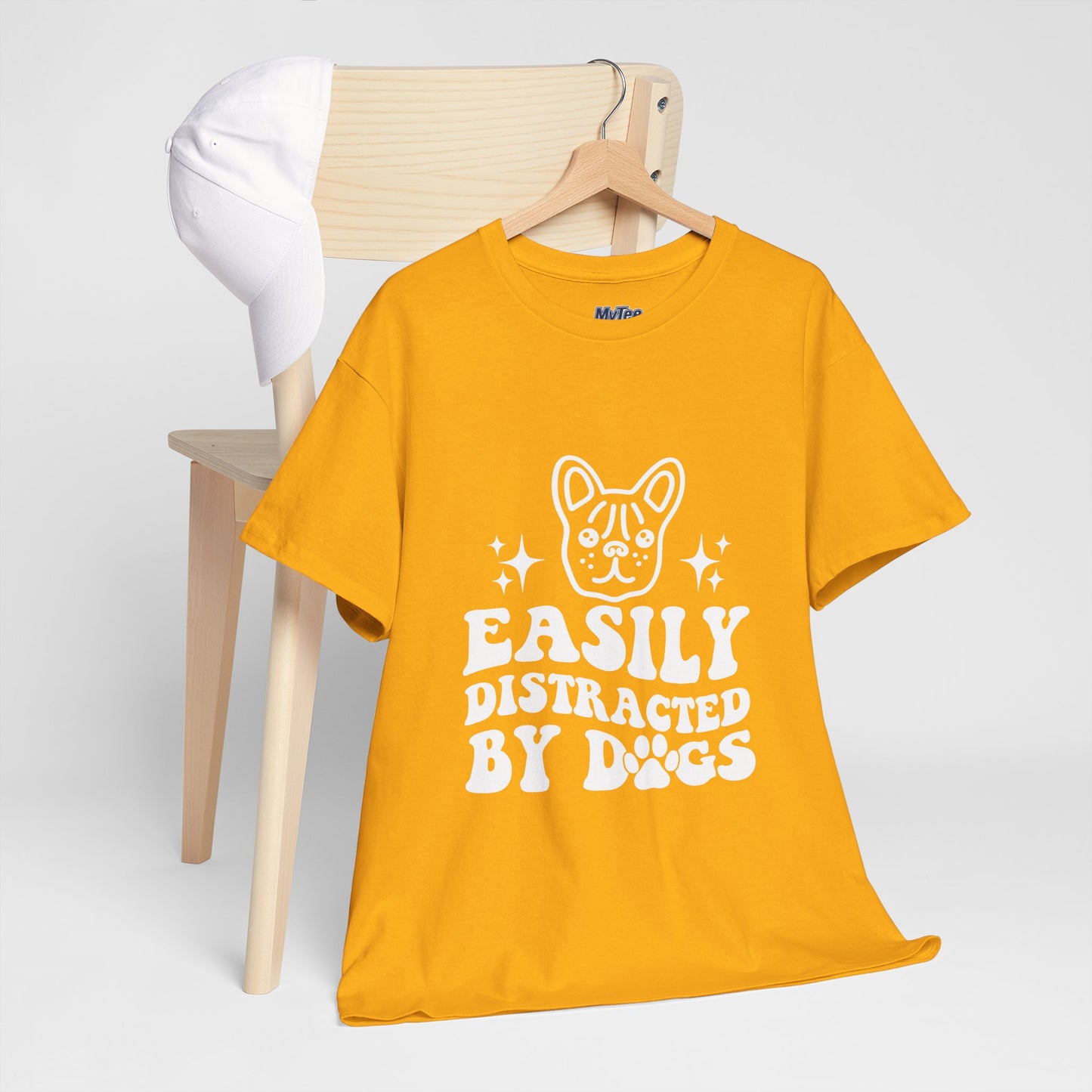 Easily Distracted By Dogs Cotton T-Shirt - Perfect for Everyday Wear