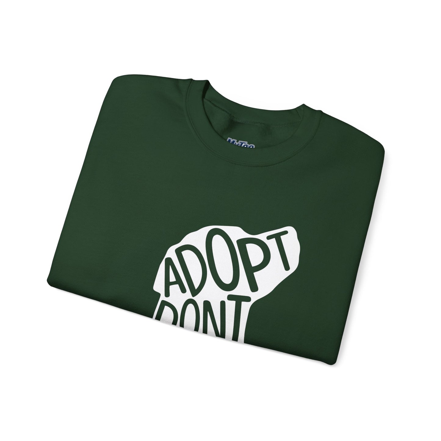 Adopt Don't Shop Unisex Sweatshirt | Eco-Friendly Crewneck