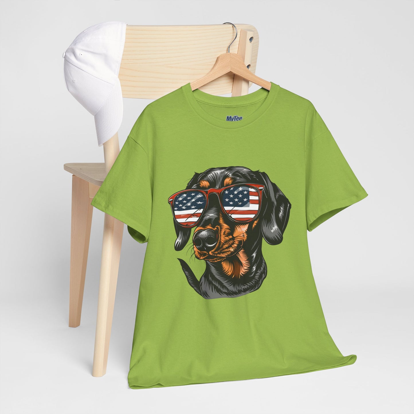 Patriotic Dachshund With Sunglasses Unisex T-Shirt