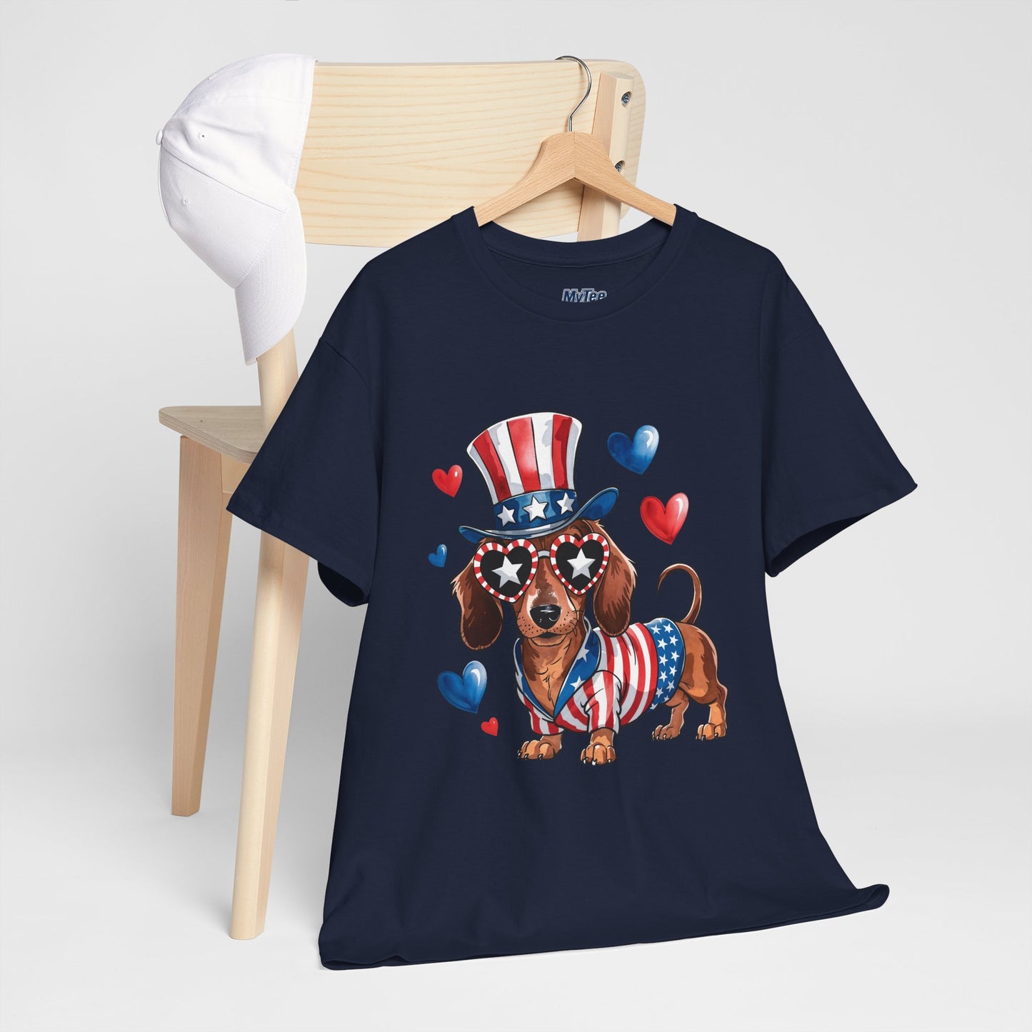 Patriotic Dachshund Unisex T-Shirt | Dog Lover Gift, July 4th Celebration