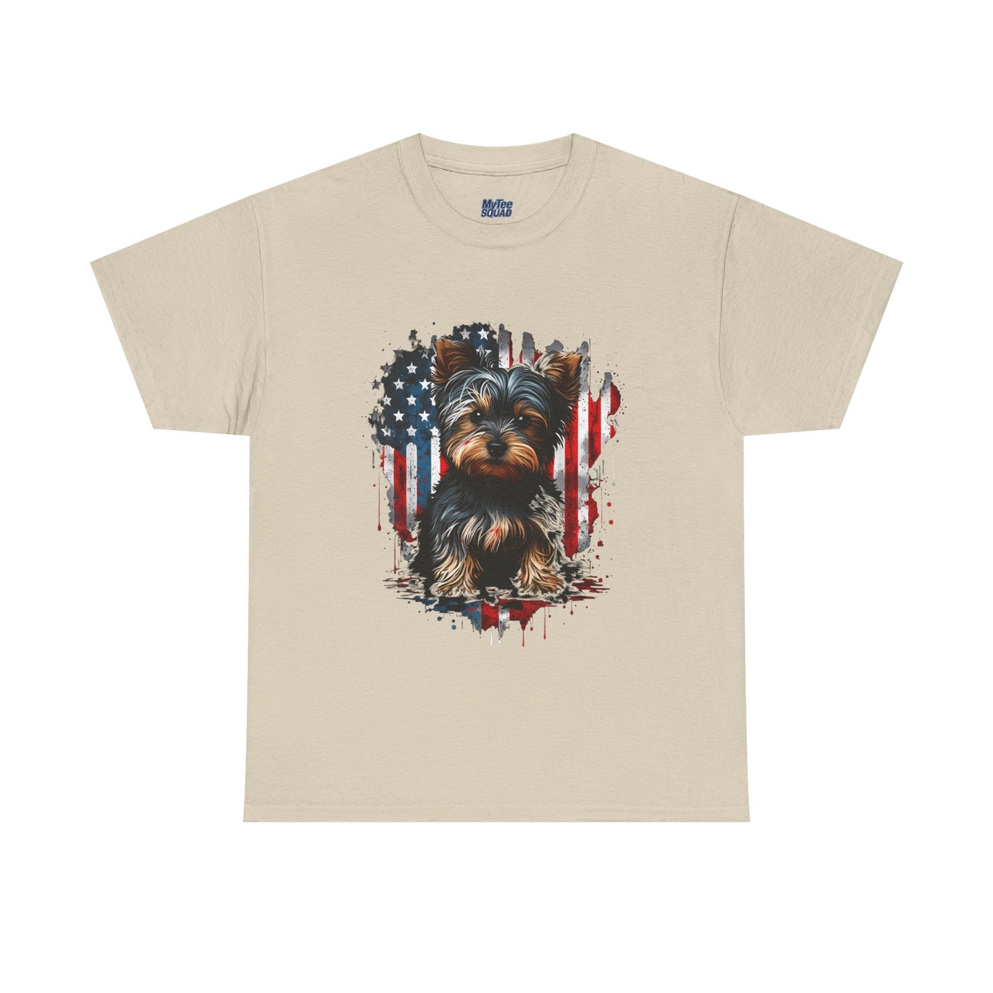 Patriotic American Yorkshire Terrier With sunglasses Unisex T-Shirt
