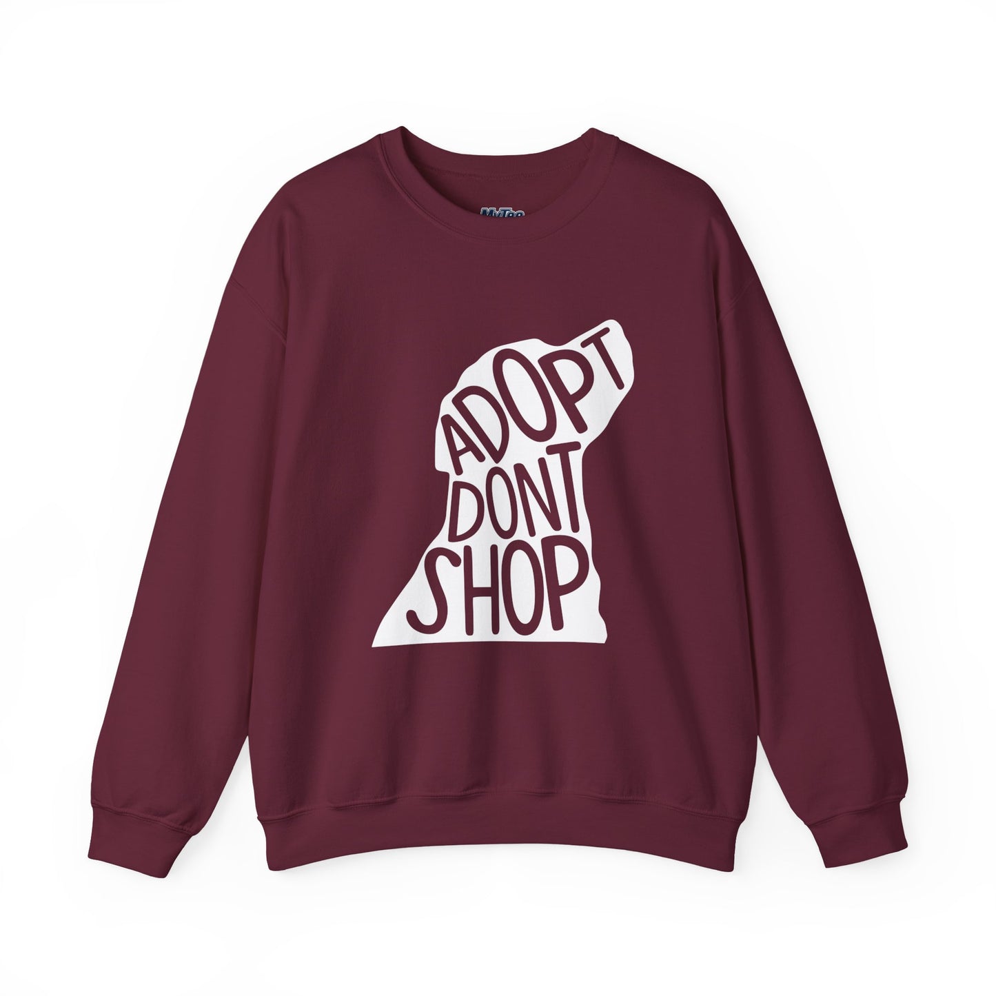 Adopt Don't Shop Unisex Sweatshirt | Eco-Friendly Crewneck