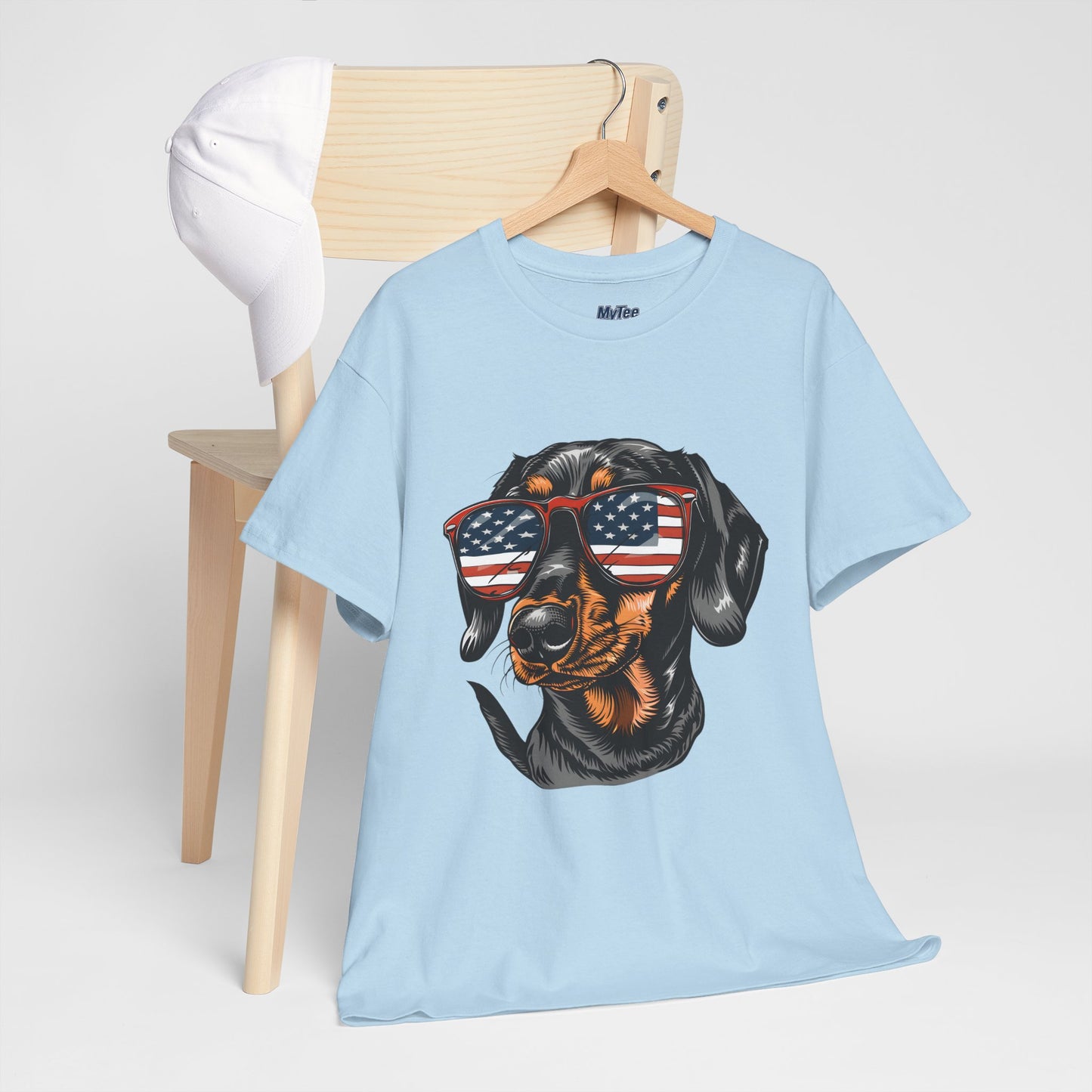 Patriotic Dachshund With Sunglasses Unisex T-Shirt