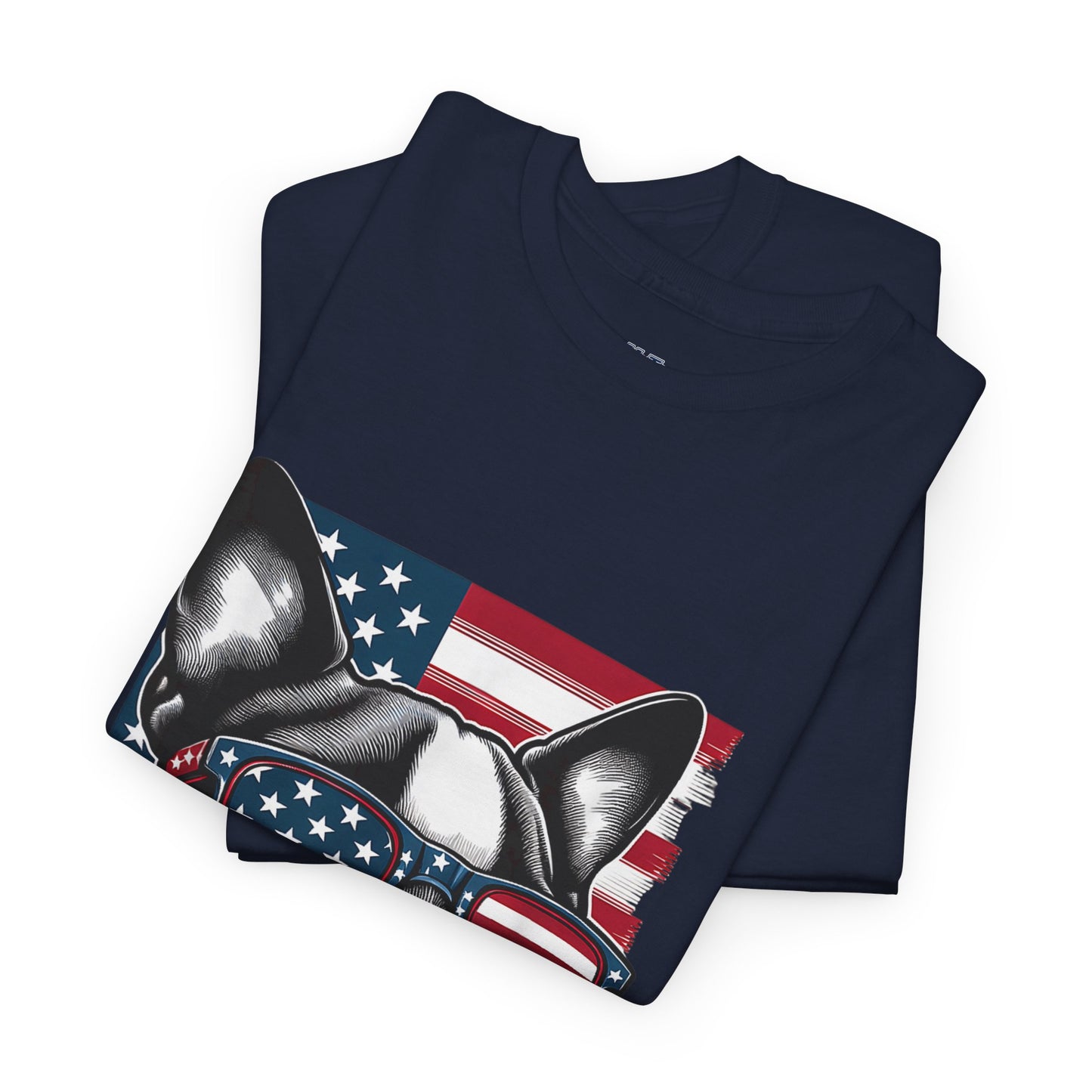 Patriotic Boston Terrier with Sunglasses Unisex T-Shirt