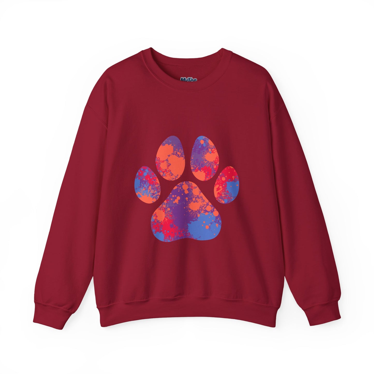 Colorful Paw Print Crewneck Sweatshirt | Pet Lover Gift, Cozy Casual Wear
