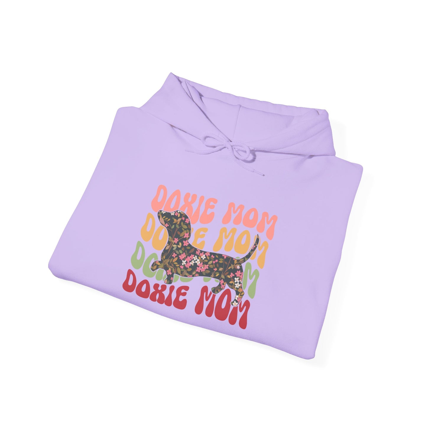 Doxie Mom Retro Hoodie – Cozy Hoodie With Colorful Dog Print