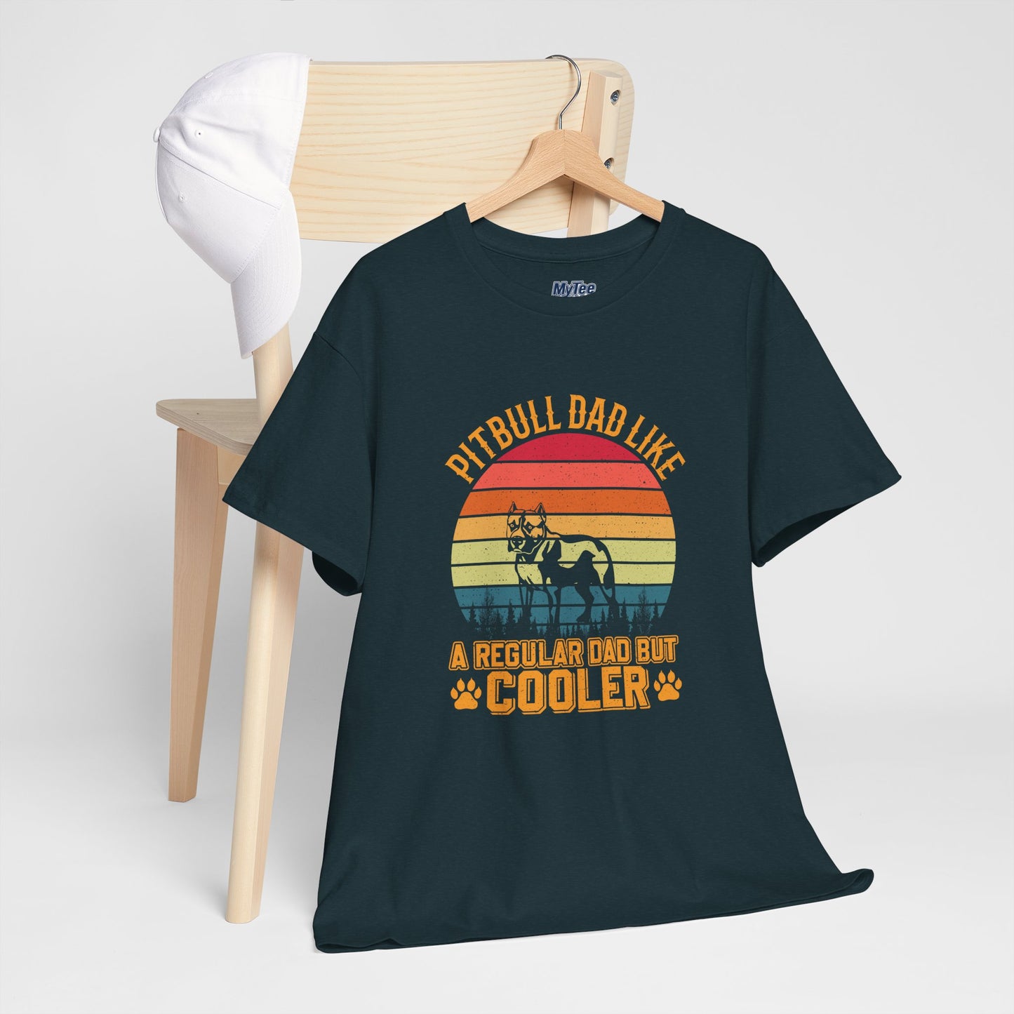 Pitbull Dad Like A Regular Dad But Cooler T-Shirt | Best Gift For Dog Father