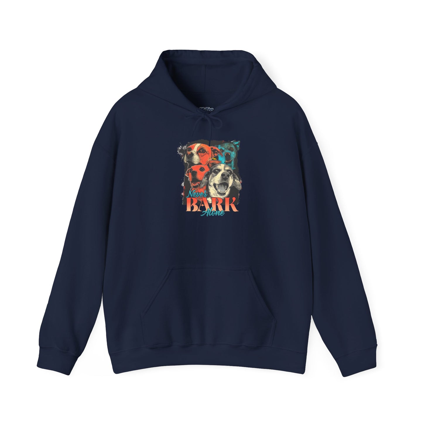 Never Bark Alone Unisex Hoodie – Dog Pack Graphic Hoodie