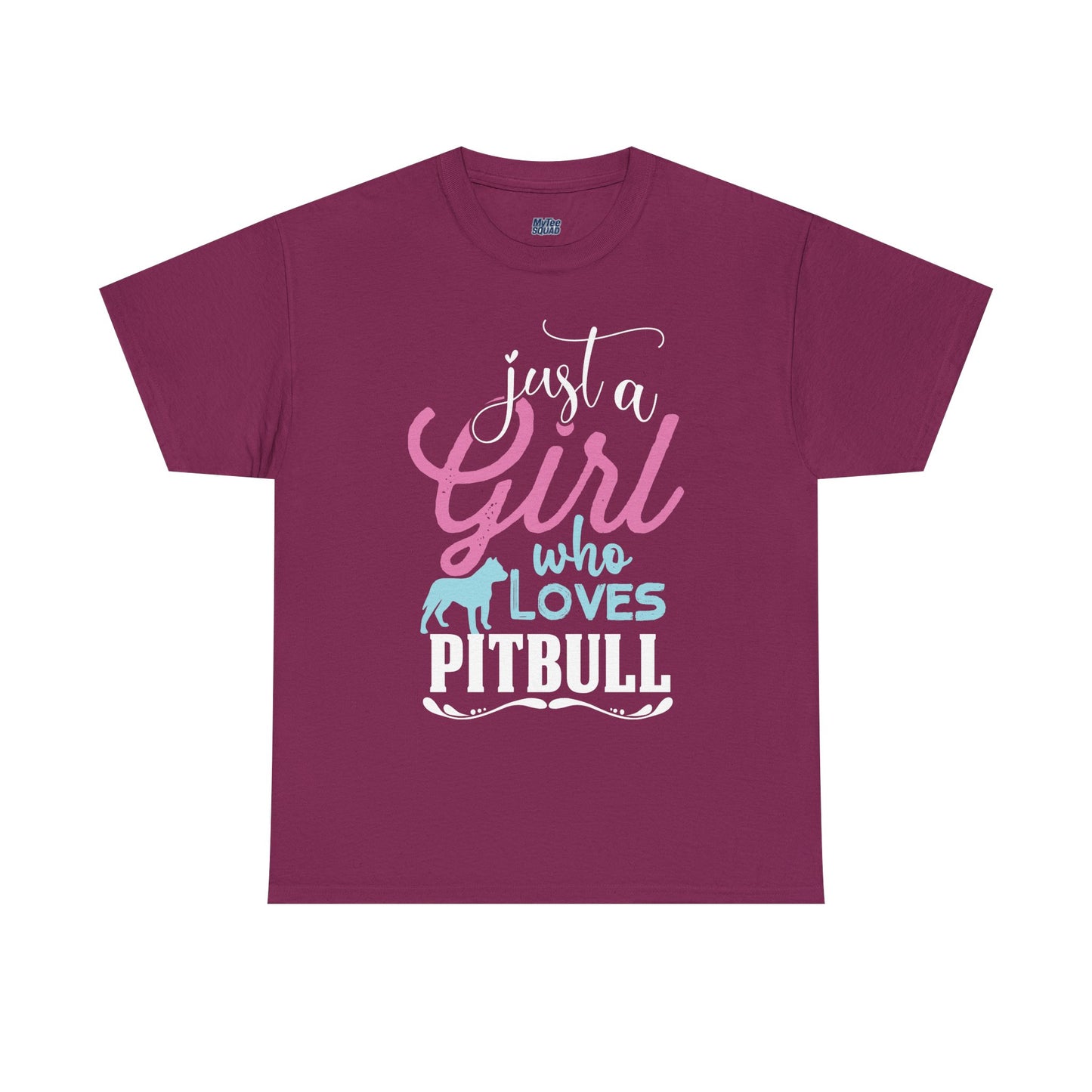 Just a Girl Who Loves Pitbulls T-Shirt – Cute Dog Lover Tee