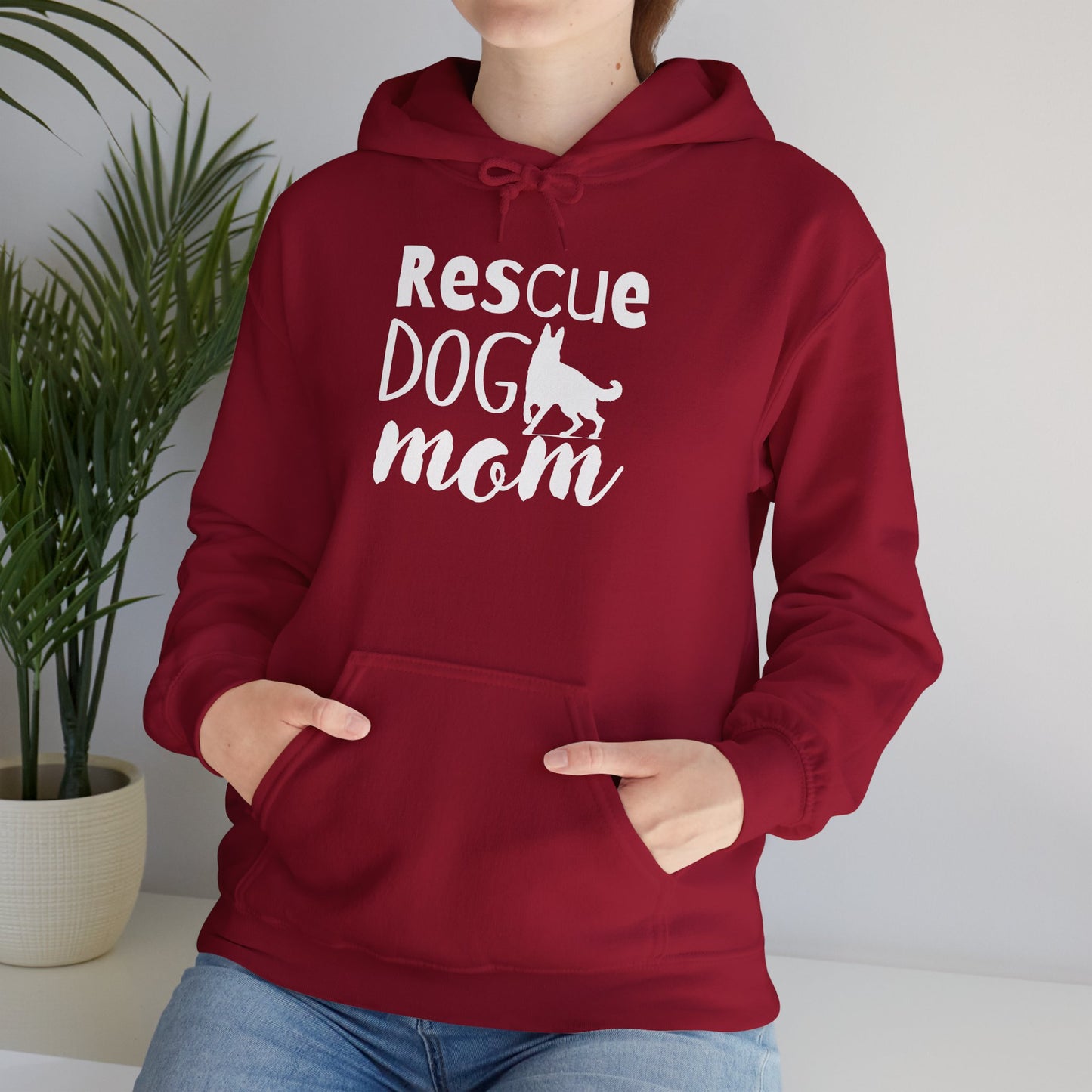 'Rescue Dog Mom Hoodie' - Cozy Sweatshirt for Pet Lover Mommies