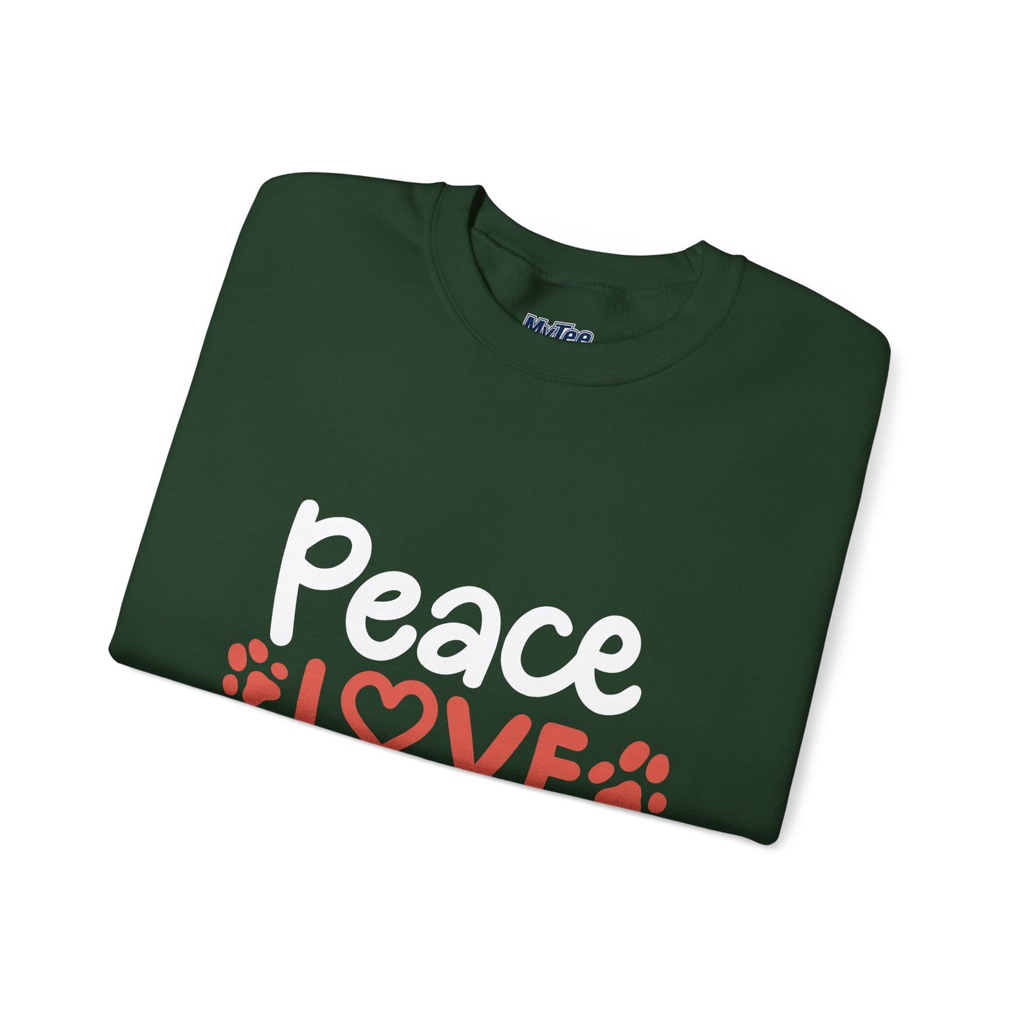 Peace Love Rescue Crewneck Sweatshirt | Pullover for Animal Lovers