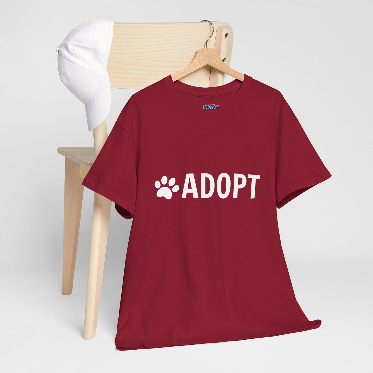Adopt Unisex Heavy Cotton Tee | Perfect for Animal Lovers, Pet Adoption Events