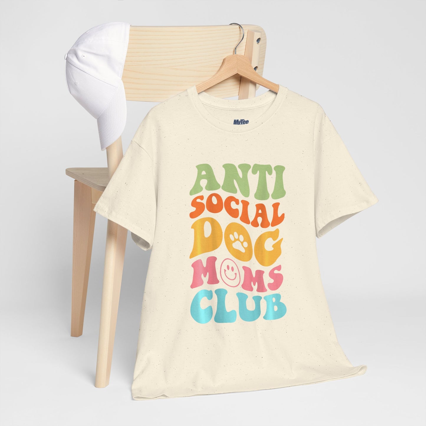 Anti Social Dog Moms Club Cotton T-Shirt - Fun & Comfy Pet Lover Tee